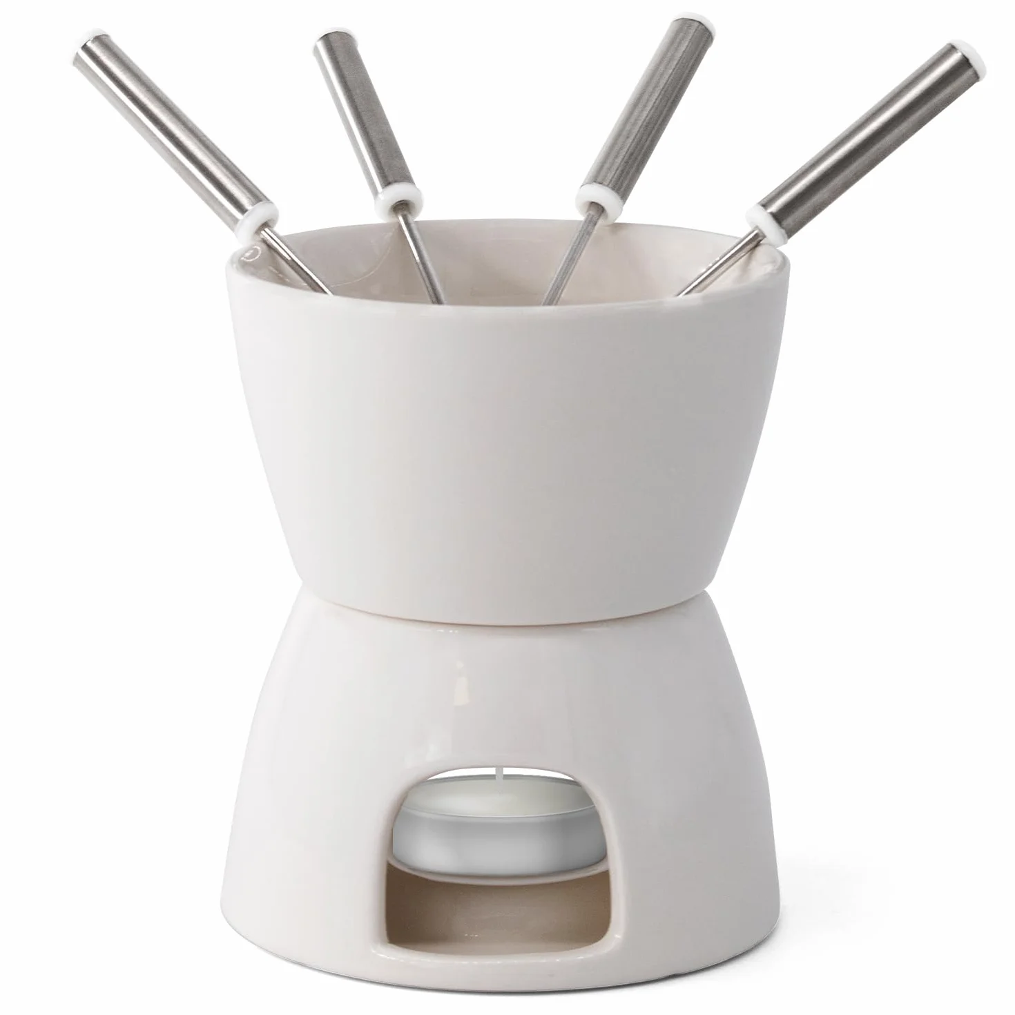 Joeji's Kitchen Fondue Chocolate Candle z kołkiem Świeca i widelcami Mini Fondue Czekolada Świeca Podgrzewana pa