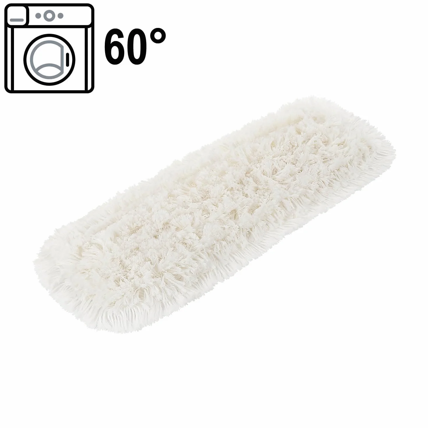 COM-FOUR® 4x Premium Wiping Cloth - Wymienna sciereczka z mikrofibry do mopa podlogowego - do mopa o szerokosci wewnetrznej 41 cm - mozna prac w temperaturze do 60°C (4 sztuki - bialy - 41cm)