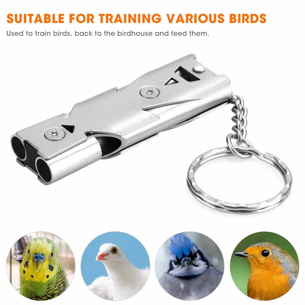 Metal Birds Training Whistle akcesoria do zachowania gołębi papugi Silence Recall Training Tool