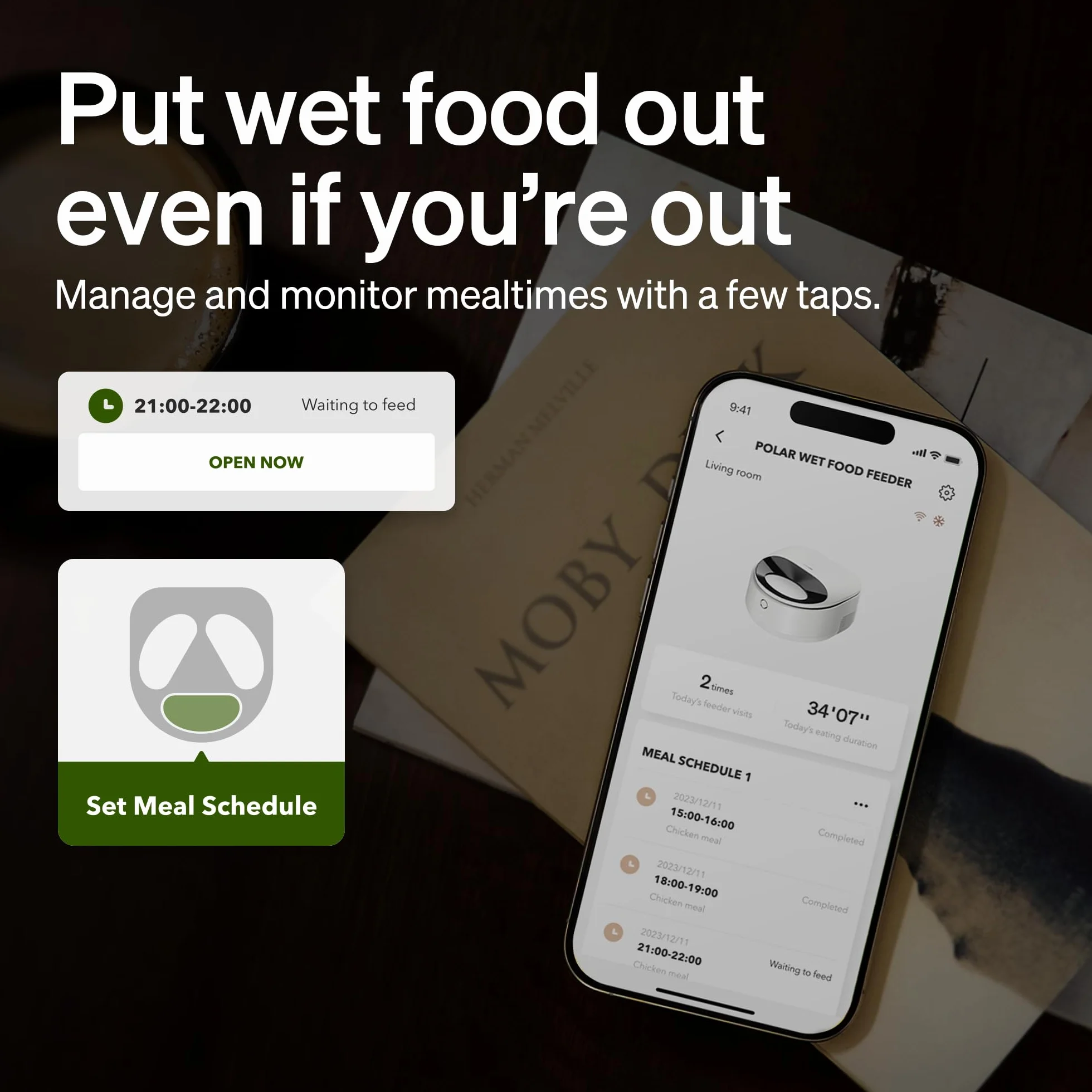 PETLIBRO Automat do karmy dla kotów z chłodzeniem półprzewodnikowym, Wi-Fi Smart App, biały
