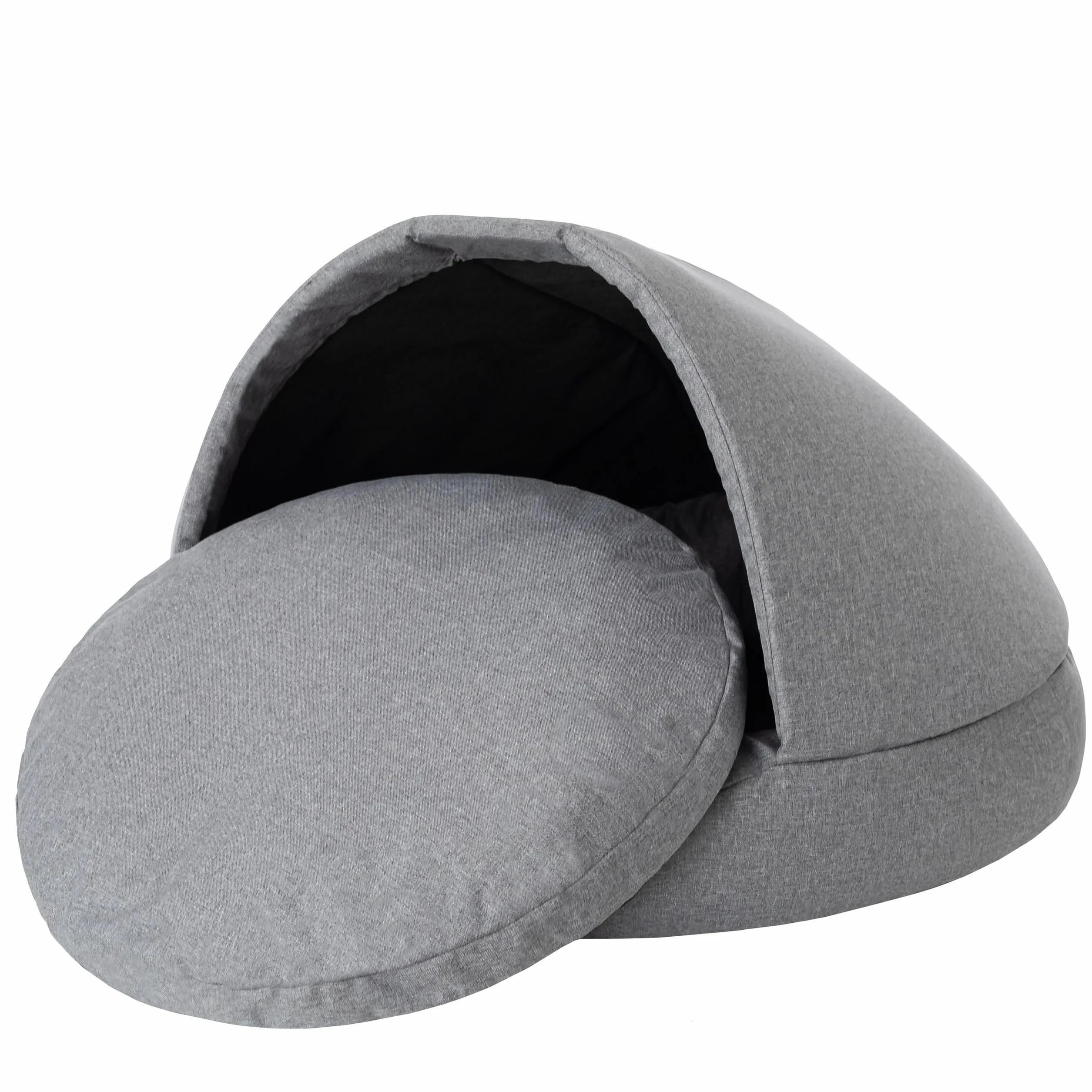 PillowPrim Legowisko dla psa 2w1 domek grafitowe XL 100x100x62 cm