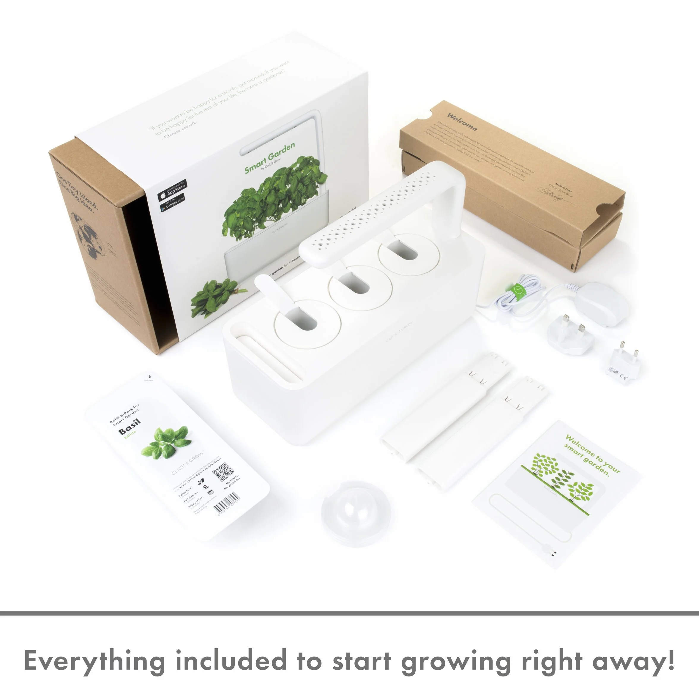 Click & Grow Smart Garden 3 Donica dla Roślin, Ciemnoszary, 30 x 28 x 10 cm