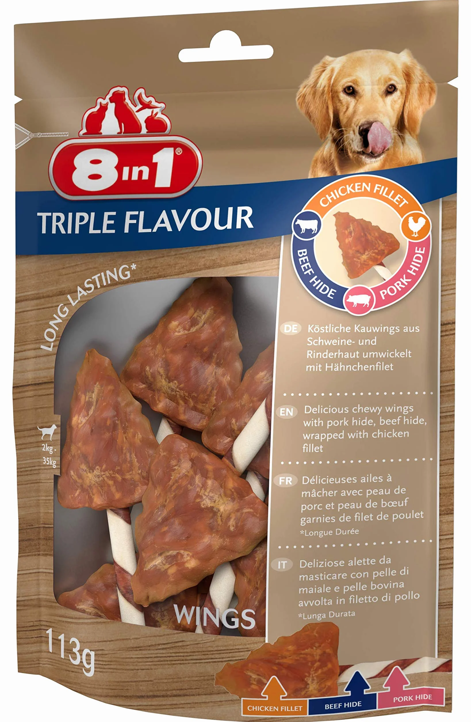 8In1 Triple Flavour Smakołyki dla Psów Kurczak 113 g