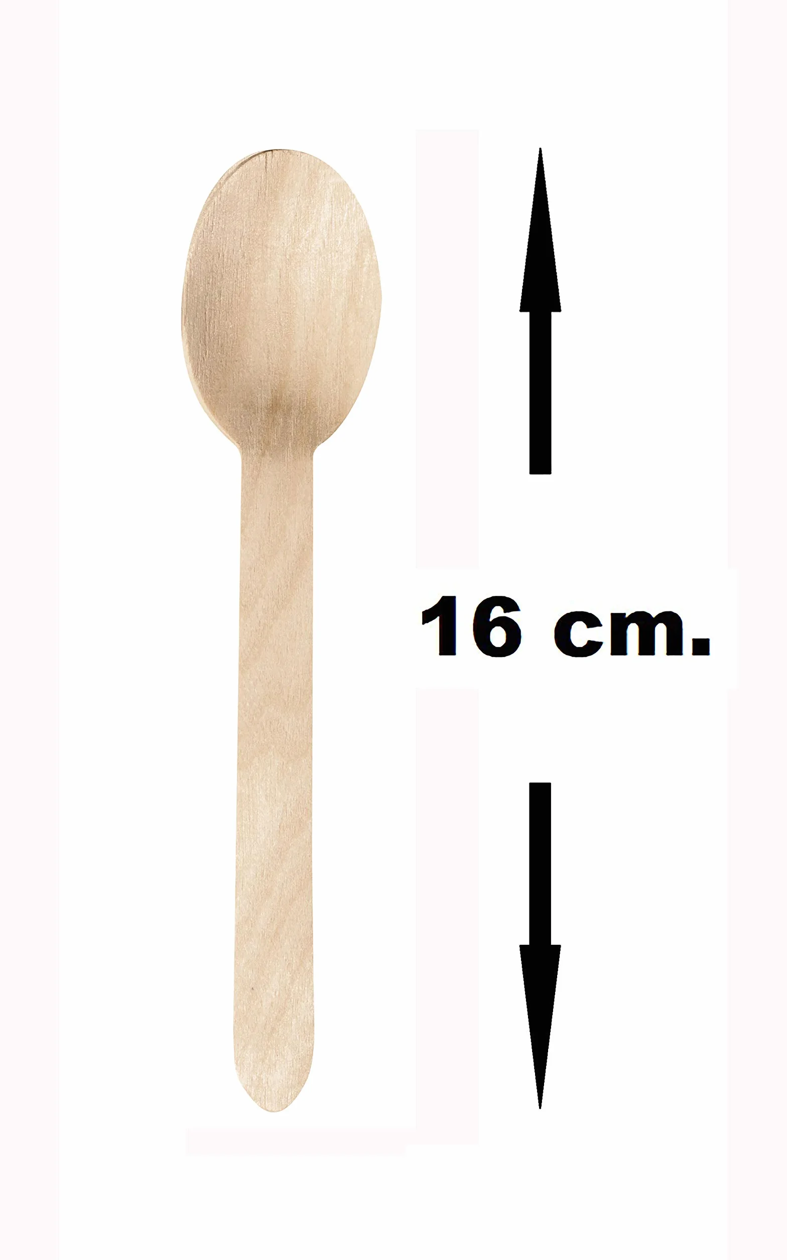 Zestaw 100 drewnianych łyżek jednorazowych, 16 cm. 100% Naturalny, Ekologiczny, Biodegradowalny