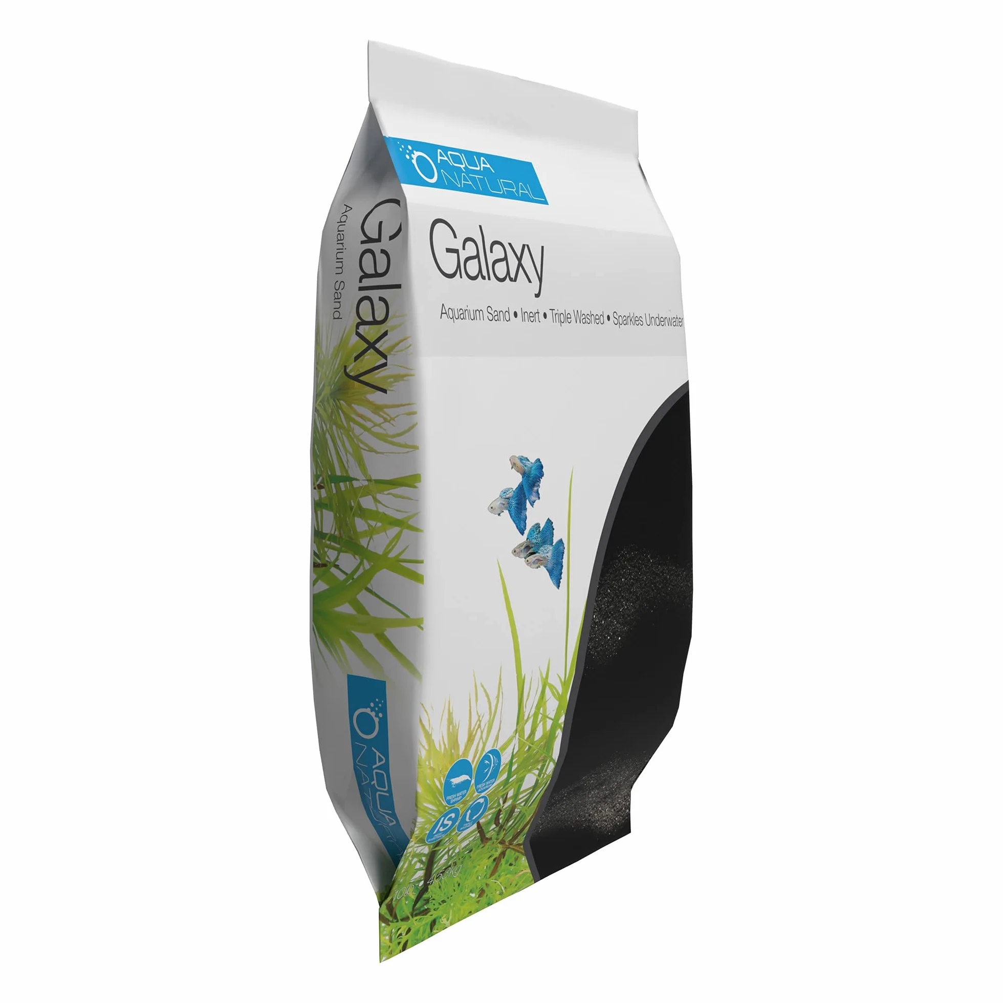 Aqua Natural Galaxy Sand Podłoże do aquascapingu, akwariów, terrariów i wiwariów, czarne, 9 kg