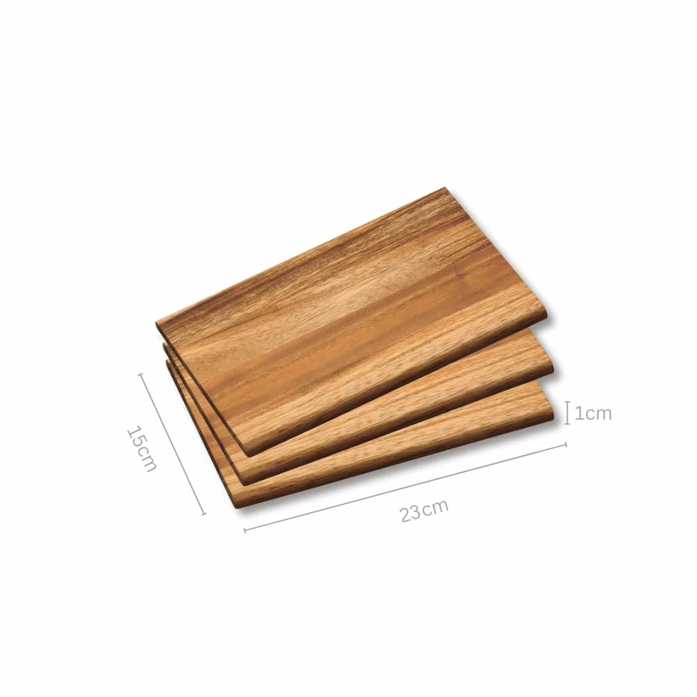Kesper 28403 Brązowa deska śniadaniowa akacja 23 x 15 x 1 cm 3 sztuki