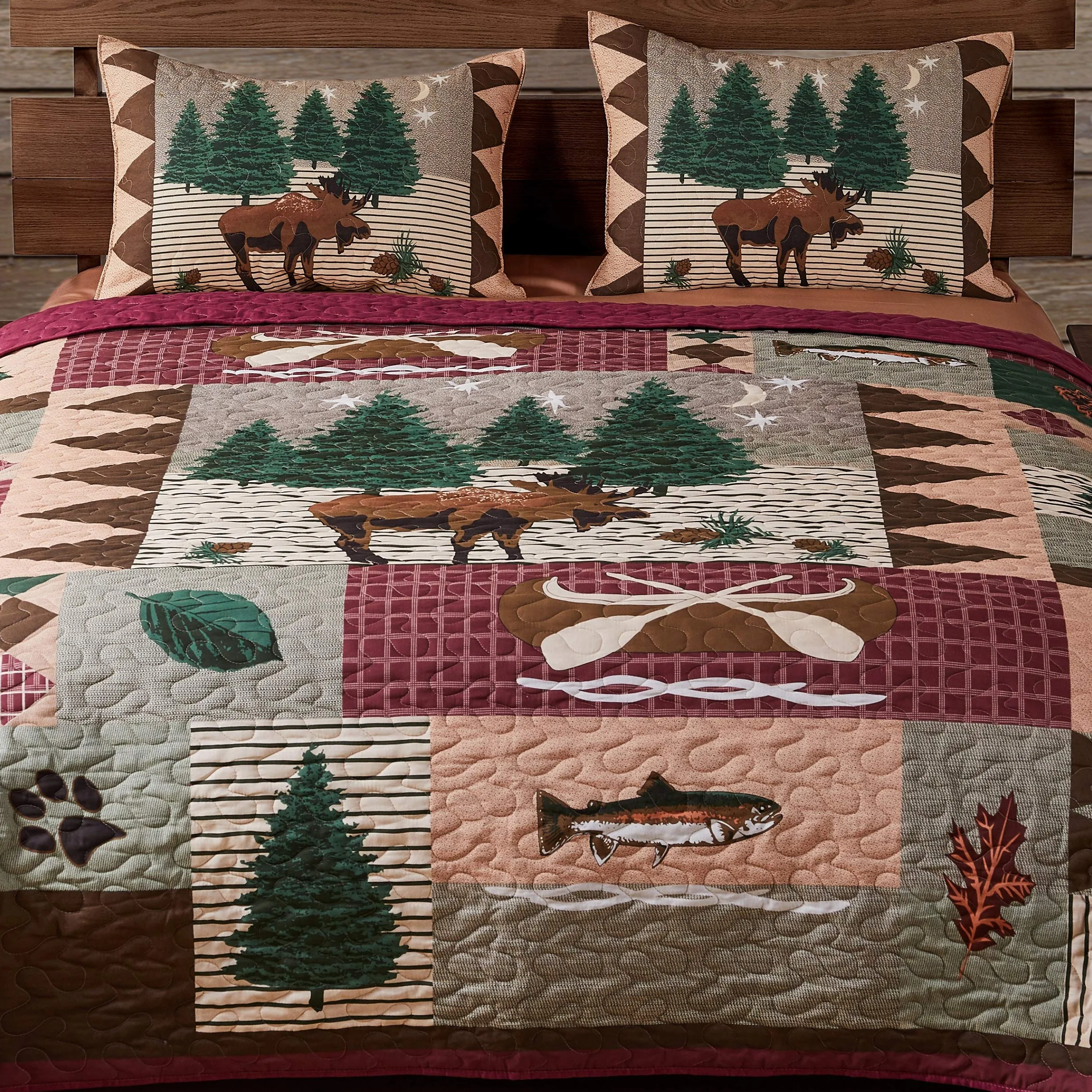 Greenland Home Zestaw kołder, mieszanka poliestru, naturalna, królowa