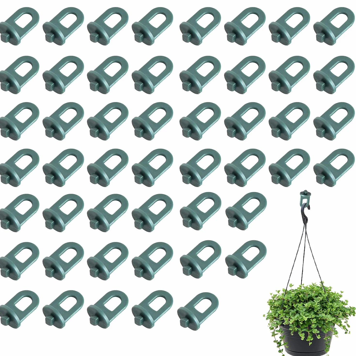 50 sztuk haczyków skręcanych Green House, plastikowe haczyki skręcane do szklarni, do szklarni ogrodowej, do wewnątrz szklarni, do zawieszania kotwic z kanałów prętów szklarniowych