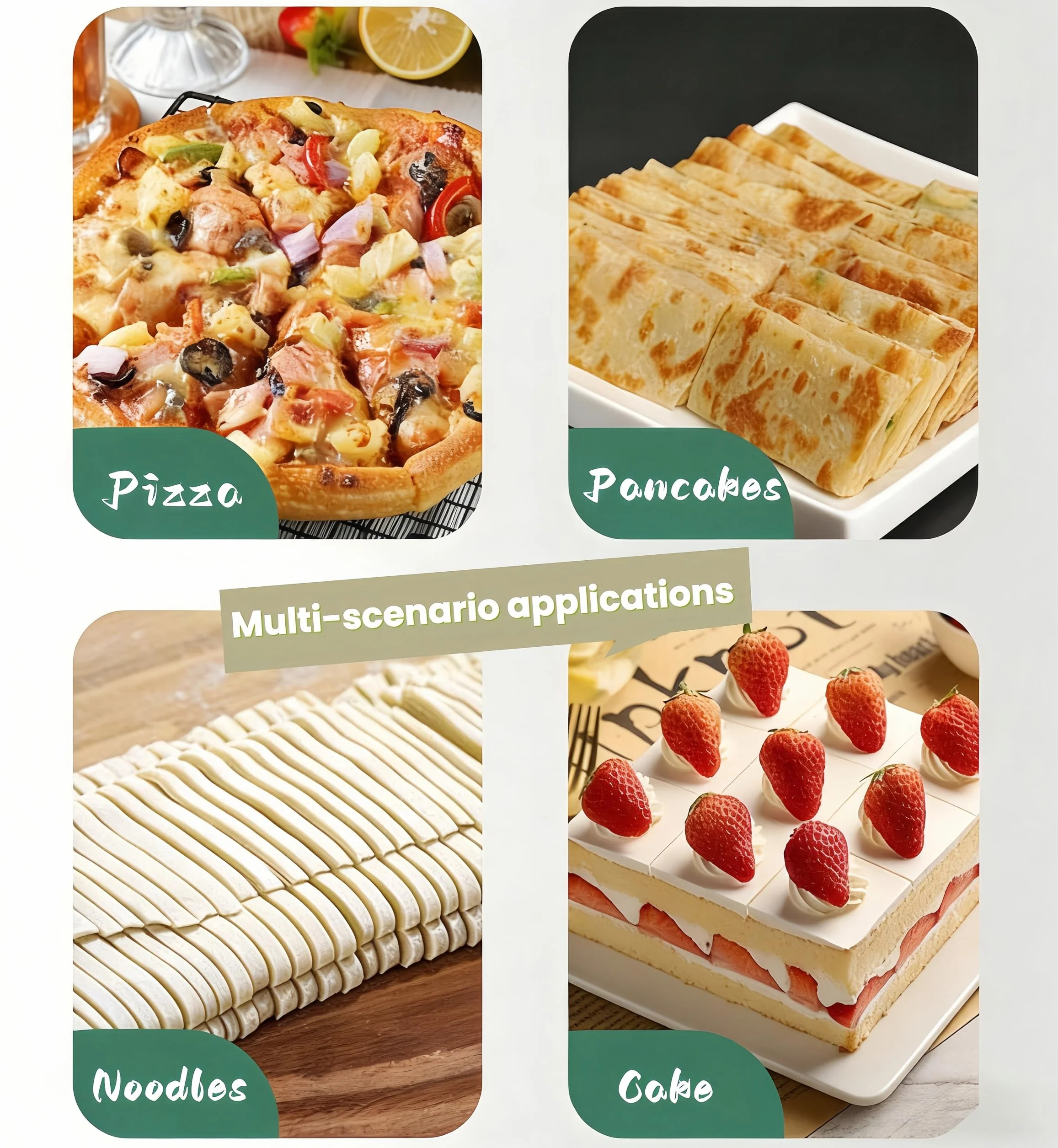 Czarne kółko do krojenia pizzy ze stali nierdzewnej, antypoślizgowy uchwyt o ergonomicznej konstrukcji i nie chwieje się. Nóż do pizzy do makaronu, ciasta, pierogów, makaronu