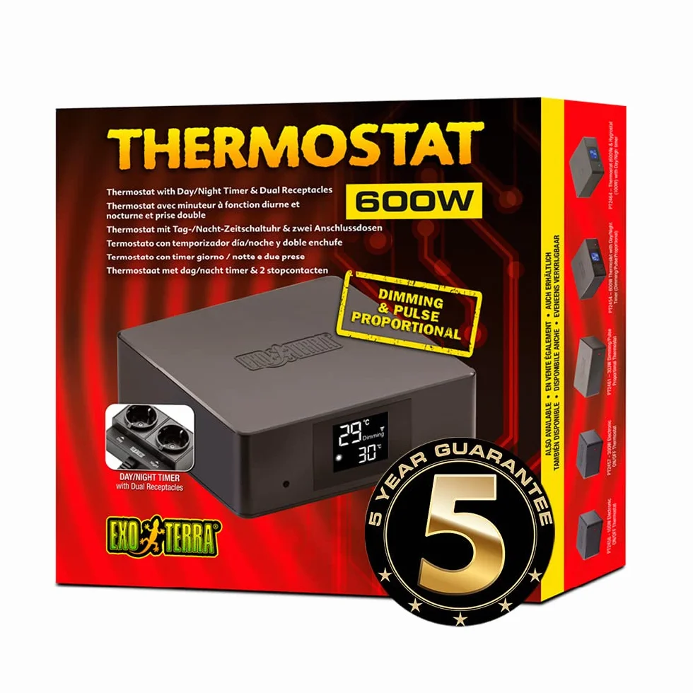 Exo Terra Termostat 600W z podwójnym gniazdem