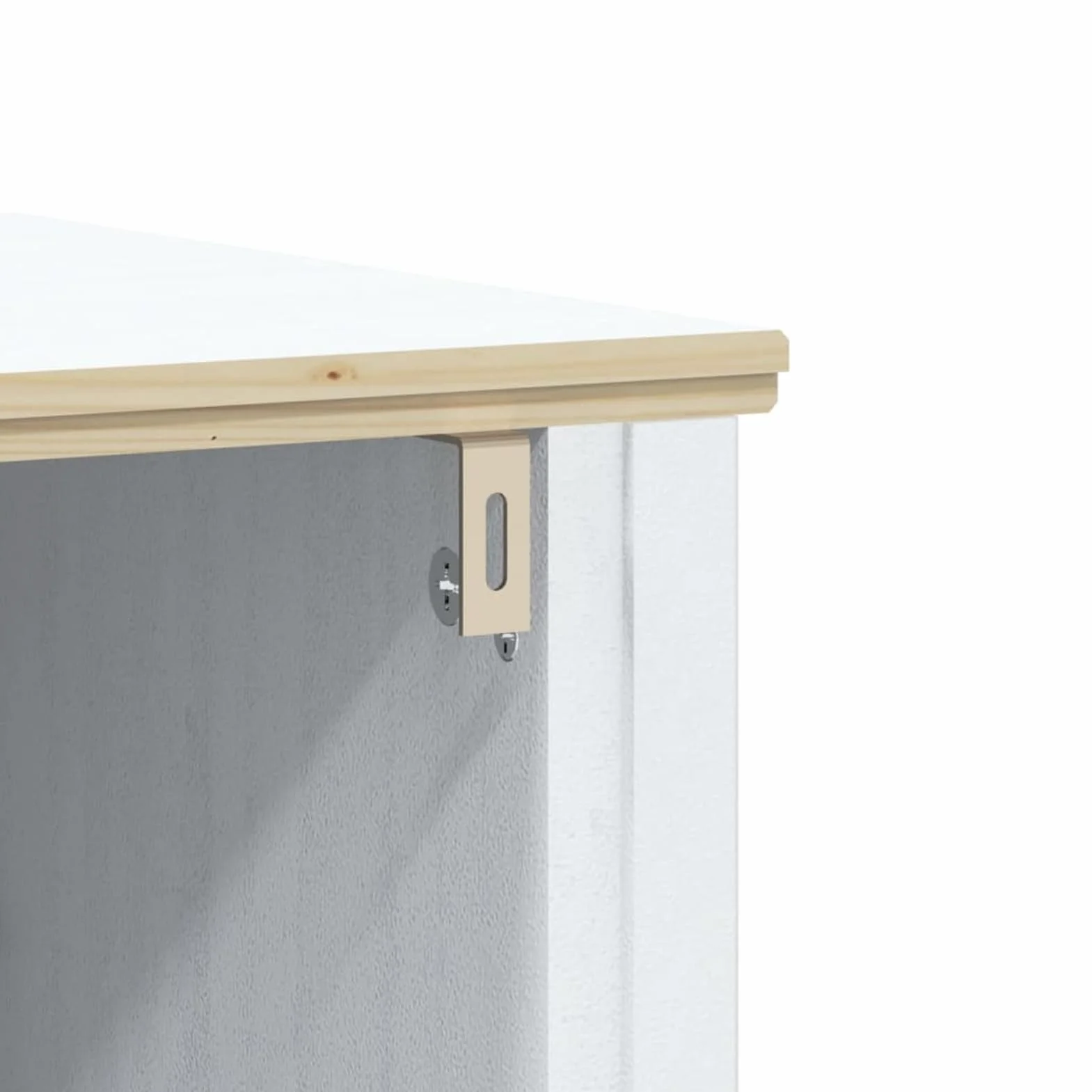 ATOMSTACK MAKER Szafka pod umywalkę 60 cm, lite drewno sosnowe, białe, z otworem na syfon (20 x 6 cm), 2 półki i metalowe uchwyty, szafka łazienkowa seria górska – w zestawie materiały montażowe
