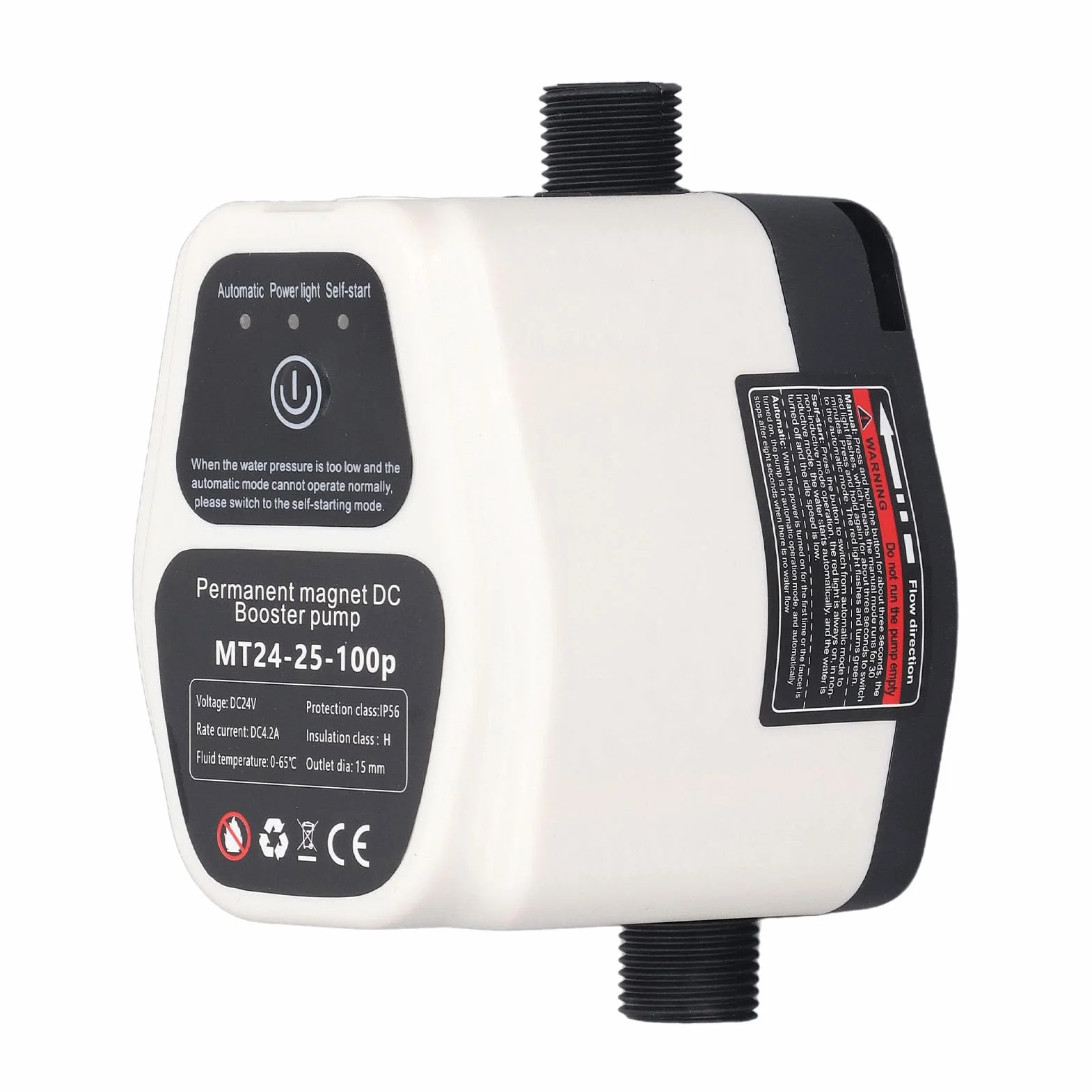 Inteligentna pompa podnosząca ciśnienie, 100-240 V, pompa podwyższająca ciśnienie wody 25 l, 100 W, oszczędność energii do domu (wtyczka UE 100-240 V)
