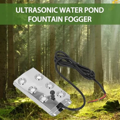 Mist Maker Fogger 6 Głowa, 1,5M Kabla Ultradźwiękowego Mgły Mgły z Zasilaniem, Mgły Fogger Fontanna (zasilacz nie jest dołączony) Ultr
