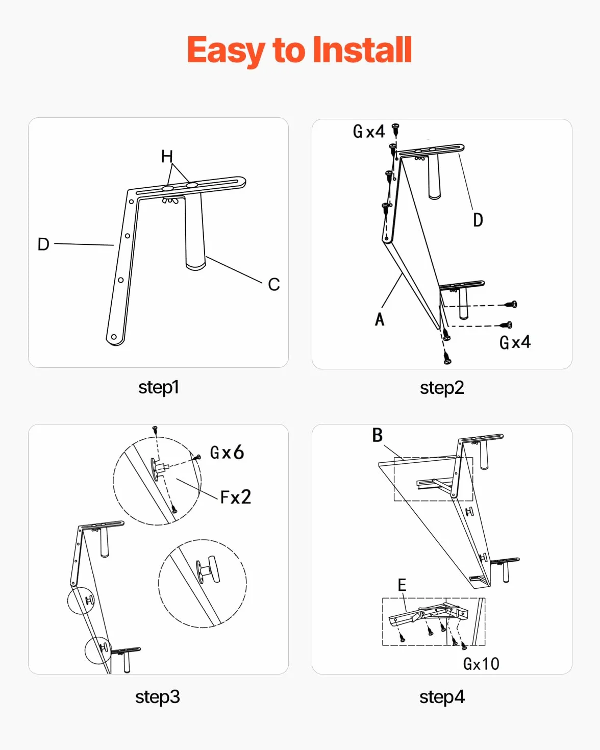 VEVOR Wiszący stół balkonowy, 30 x 81 cm, składany stół balkonowy, obciążenie 22,7 kg, pasuje do balustrady od 2,5 cm do 15 cm, do serwowania na patio i taras