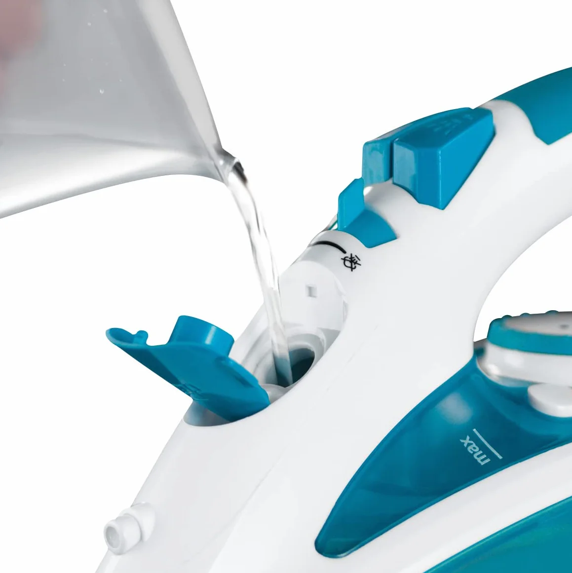 Russell Hobbs żelazko parowe 2600W, uderzenie pary 210g, strumień pary 70 g/min, Steamglide Pro (zbiornik na wodę 300ml, ceramiczna stopa, funkcja samoczyszczenia, blokada kapania) 20562-56