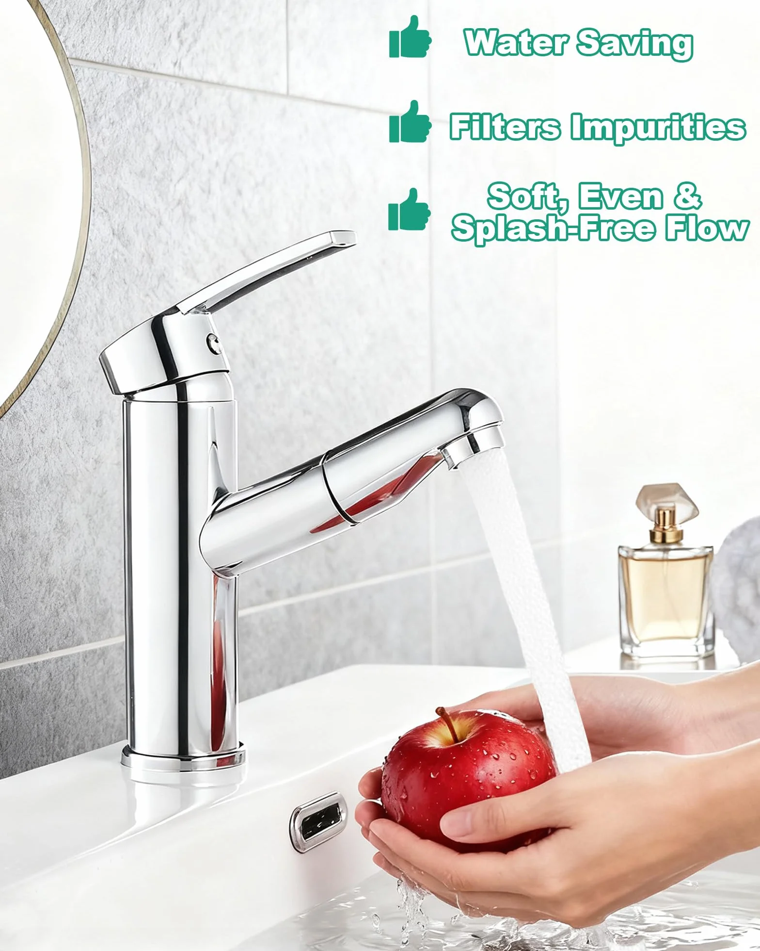 Aerator Wody do Kranu M24, 8 Sztuk Filtr do Baterii Mosiądz z Wkładem Stal Nierdzewna i ABS, w Komplecie z Kluczem i 10 Uszczelkami, Oszczędzający Wodę, do Kuchni i Łazienki