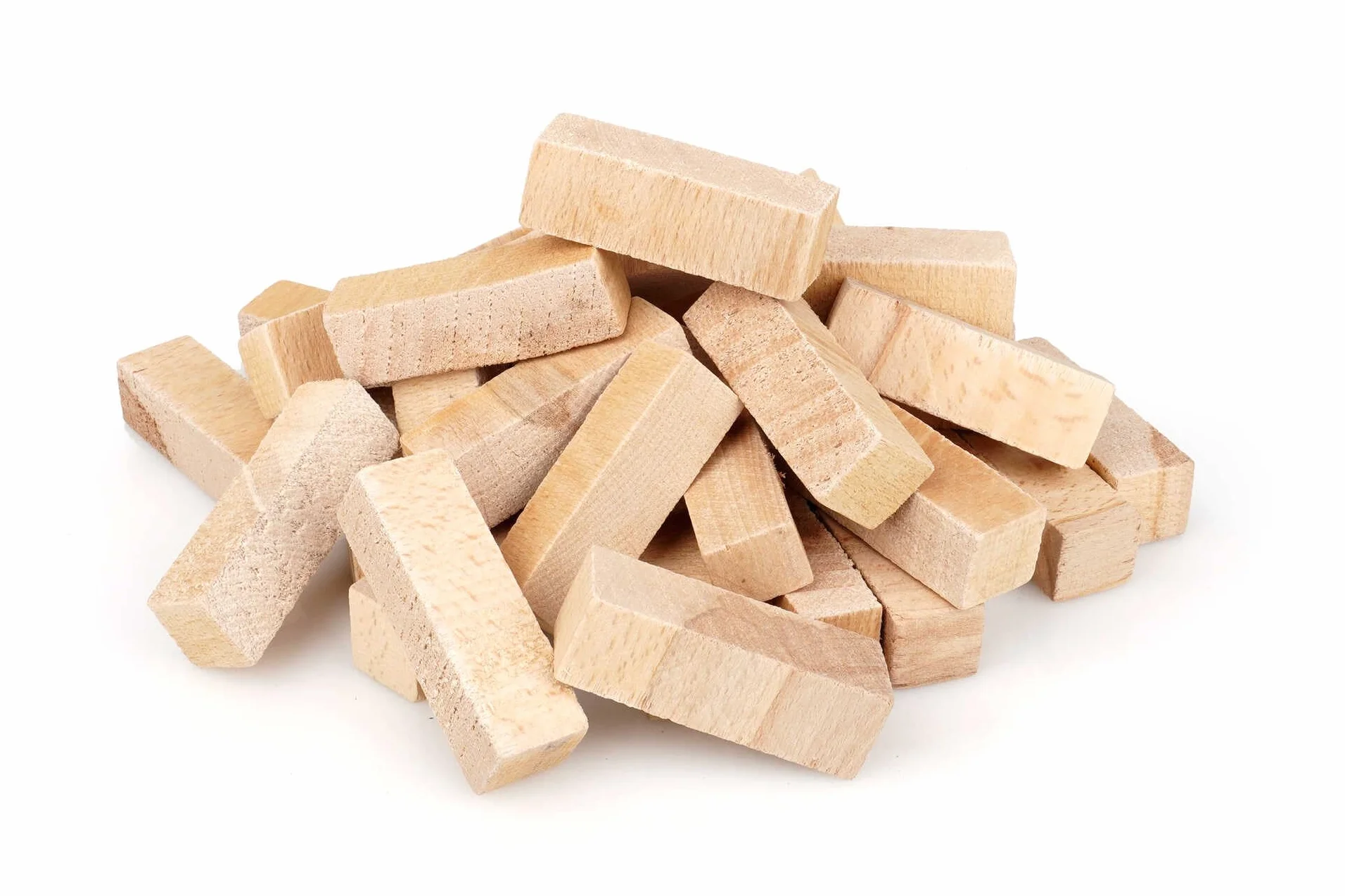 Metrie™ klocki do wędzenia bukowego, opakowanie 3 kg, równomierne 7,5 x 5 x 2,5 cm, w 100% czyste drewno bukowe bez kurzu i kory, idealne do wędzenia i wędzenia, ze zrównoważonych lasów bukowych