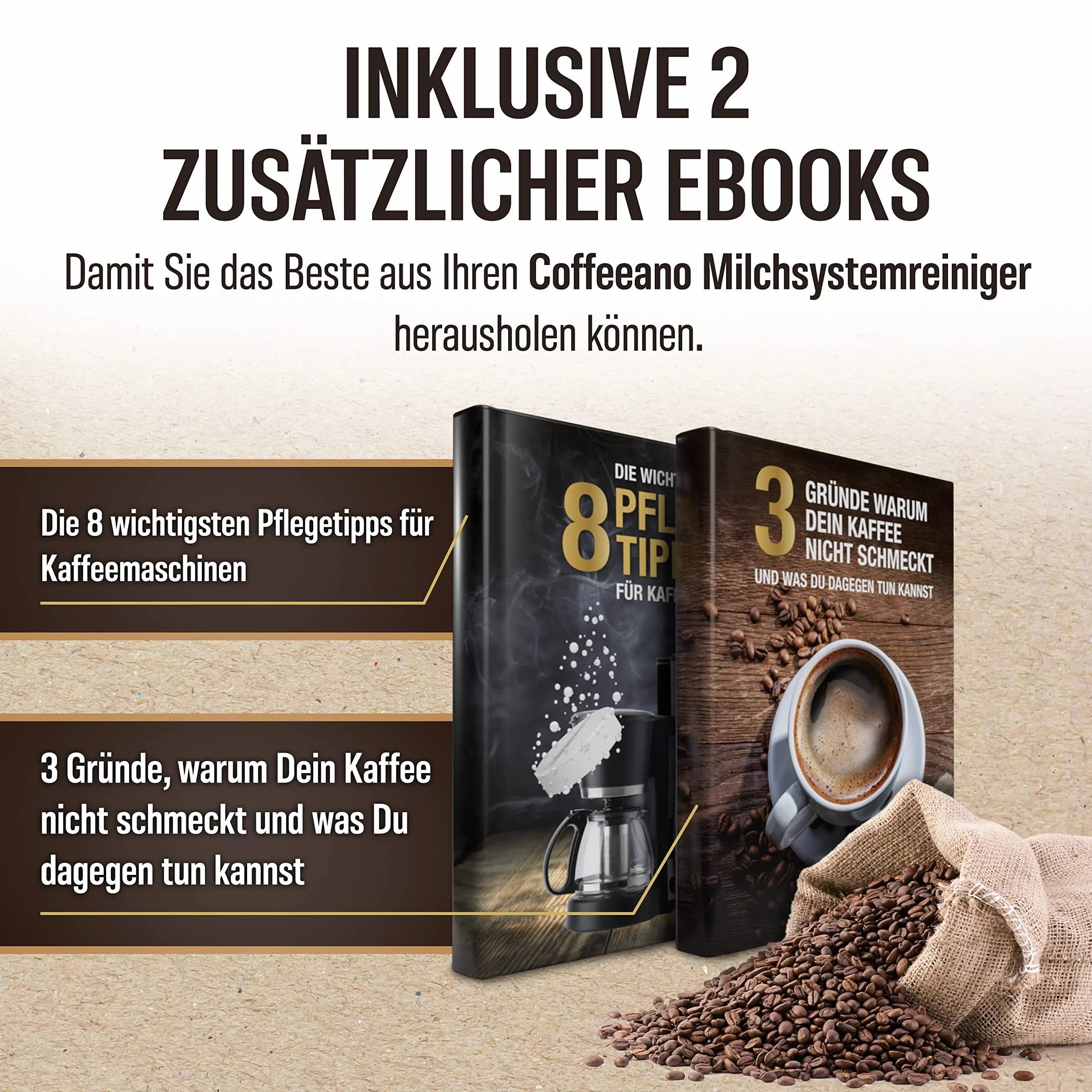 Coffeeano 2x 750ml środek do czyszczenia układu mleka do ekspresów do kawy i maszyn do kawy | 100 zastosowań | Dla Delonghi, Siemens, seria EQ, Jura, Krups, Bosch, Miele, Melitta, WMF i wielu innych.