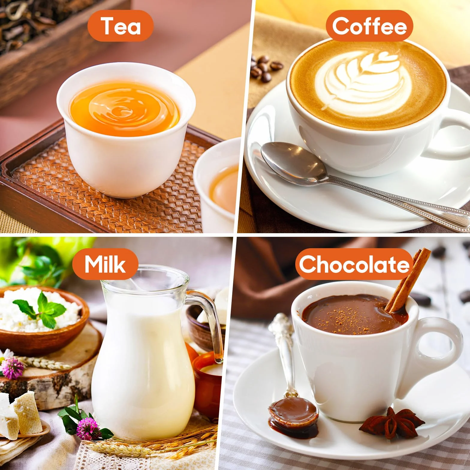 Podgrzewacz do kawy, 36 W, 3 temperatury i 2-12 godzin (do 176°F/80°C), Smart Desk Coffee, podgrzewacz do herbaty, wody/mleka, do biura, domu, kolor czarny