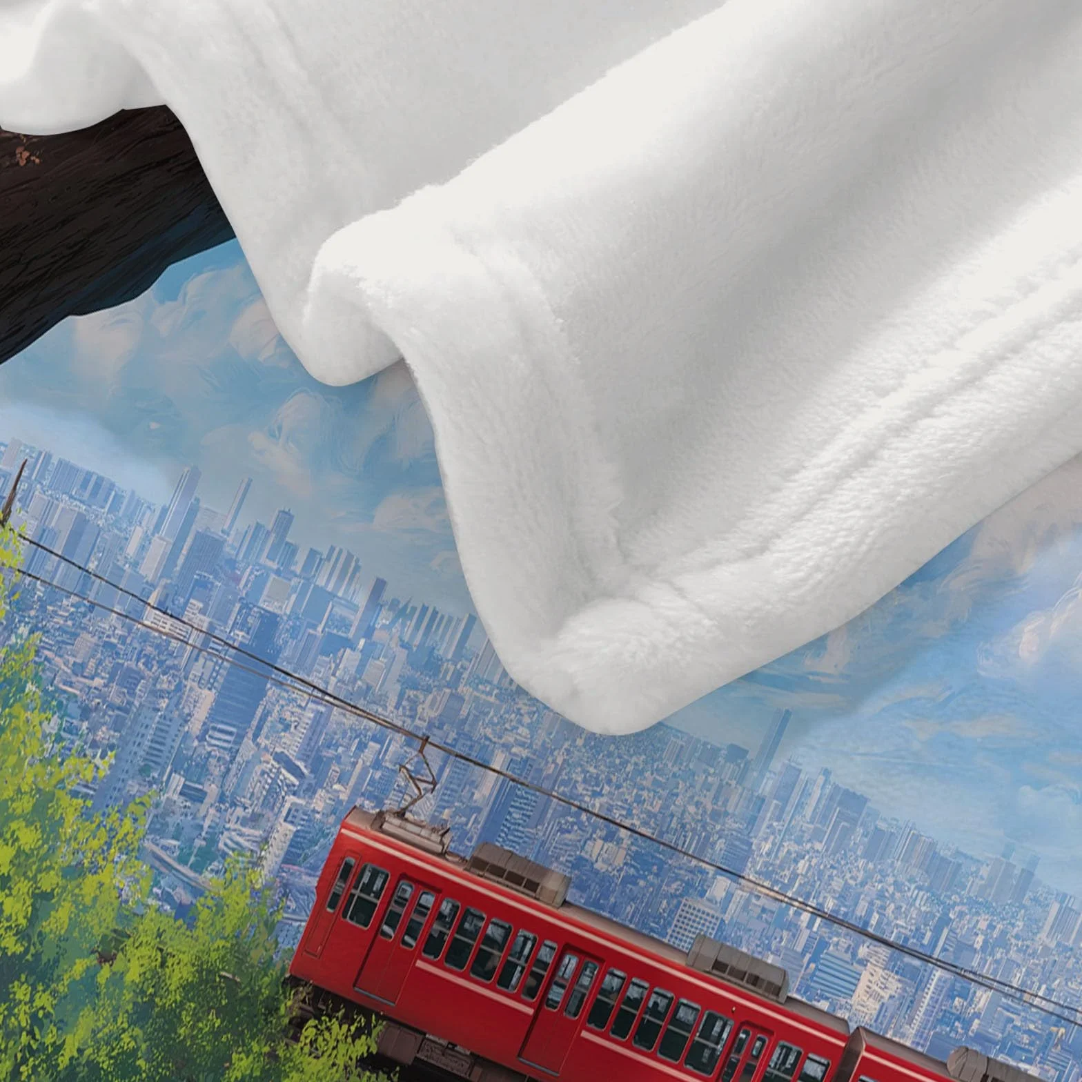 Puszysty koc flanelowy na sofę, łóżko, krzesło, miękki pejzaż miejski, kwiaty, pościel, 220 x 240 cm, dekoracyjny, ultramiękki koc dla dzieci, nastolatków, dorosłych, 220 x 240 cm