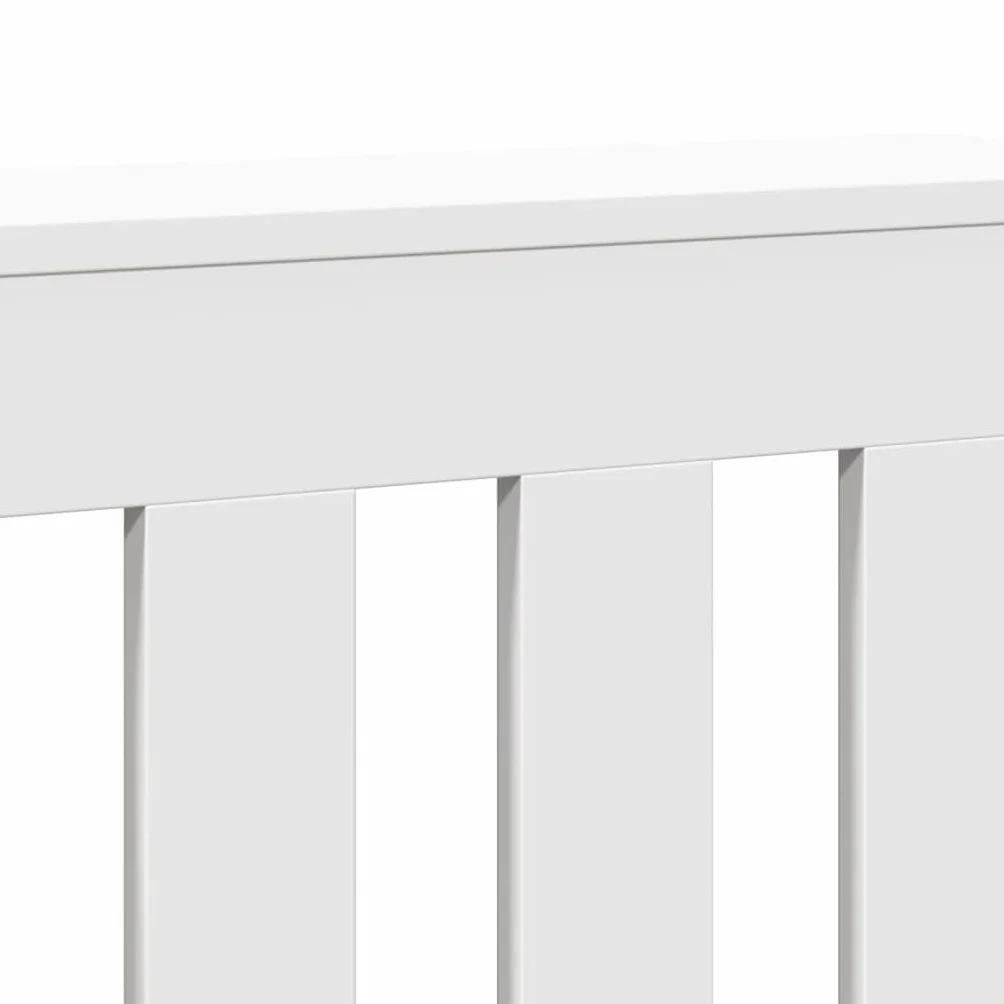 Osłona grzejnika, biała, 78 x 20 x 82 cm, drewno inżynieryjne - osłona grzejnika, nowoczesna płyta MDF, pionowe lamele drewniane, dekoracyjna szafka do salonu, sypialni, przedpokoju, duża