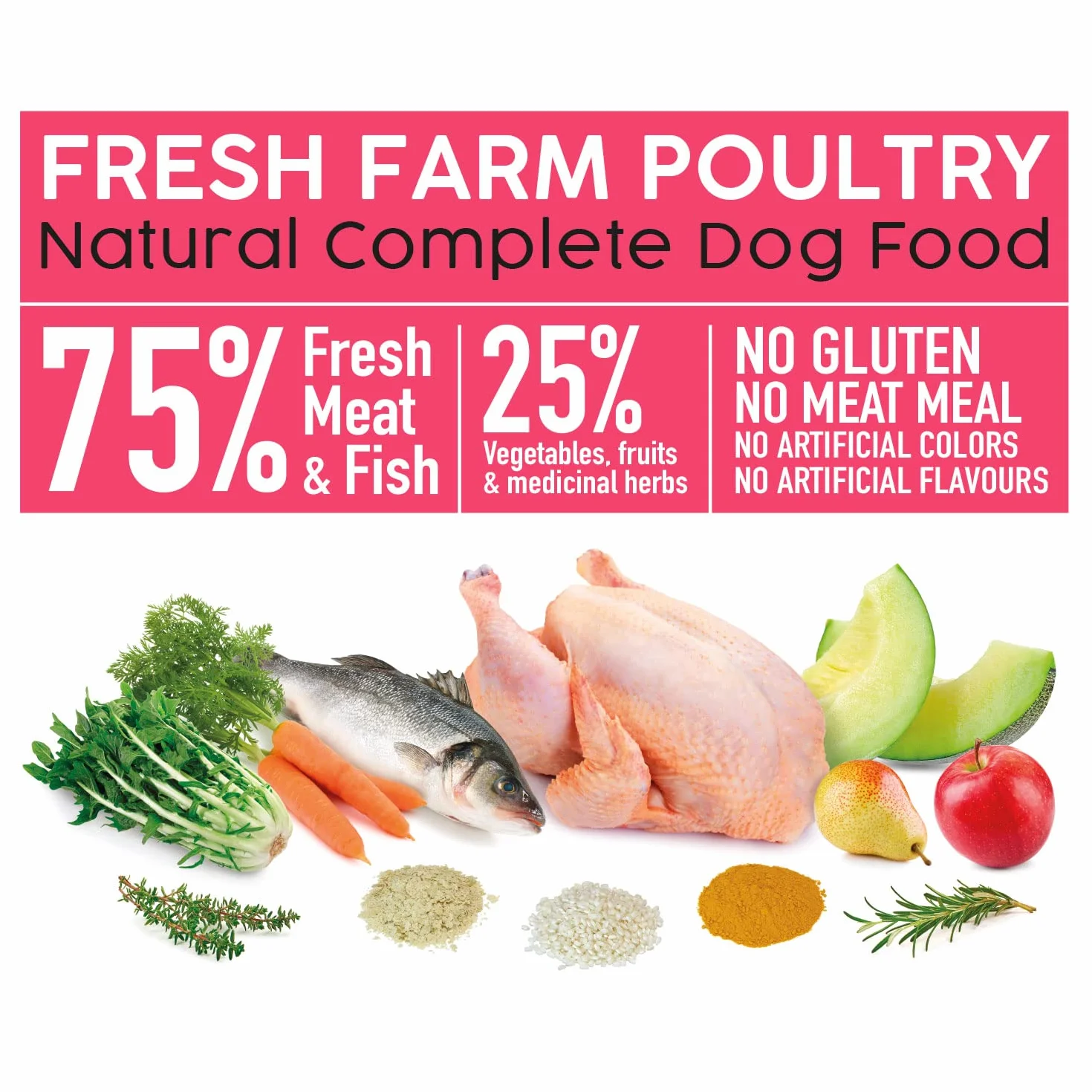 Arquivet Fresh Farm Poultry 2,5 Kg Karma pełnoporcjowa dla psów świeże mięso i ryby