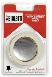 Bialetti: Uszczelka do ekspresu do espresso, 9 filiżanek, 3 x uszczelka + sitko