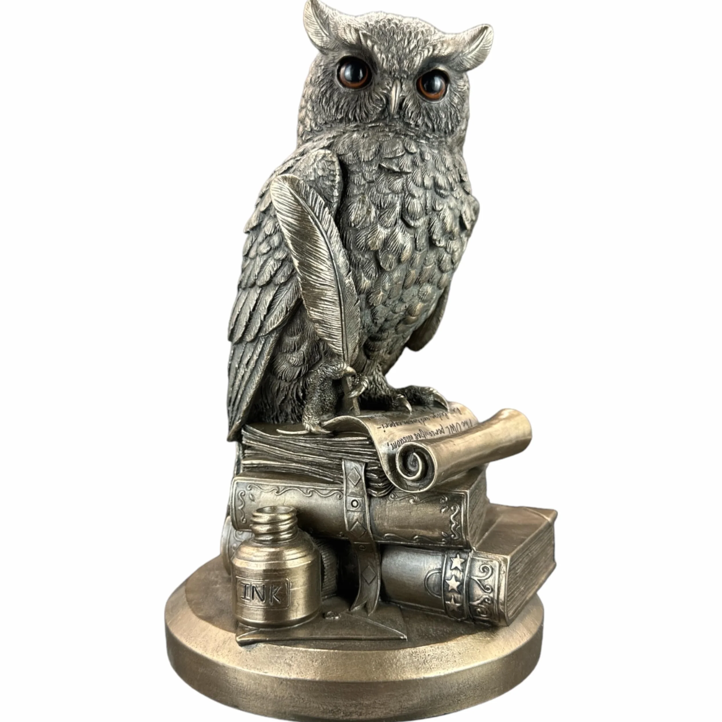 57 SPECIAL REPLICAS Rzeźba dekoracyjna ogromna sowa mądrości na książkach figurka z brązu jako prezent do salonu, dekoracja figurki, dekoracja