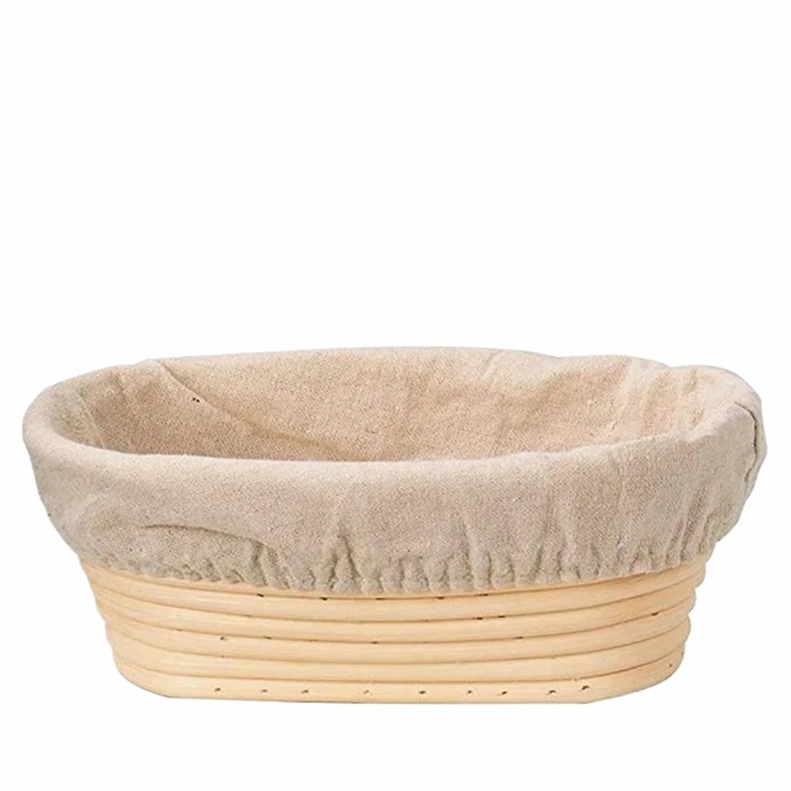1 szt. Owalny/kołowy/trójkątny koszyk na chleb z rattanu i wikliny do fermentacji ciasta, narzędzie kuchenne chleba(Oval 35X14X7.5)