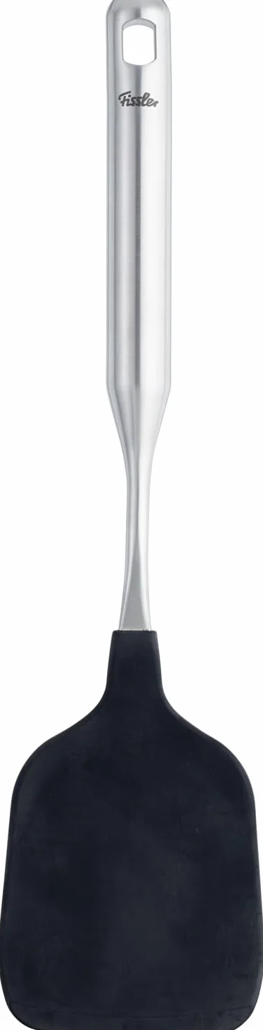 Fissler Essential/silikonowa łopatka wok z uchwytem ze stali nierdzewnej (34,5 cm) łopatka do patelni, do naleśników, nadaje się do mycia w zmywarce