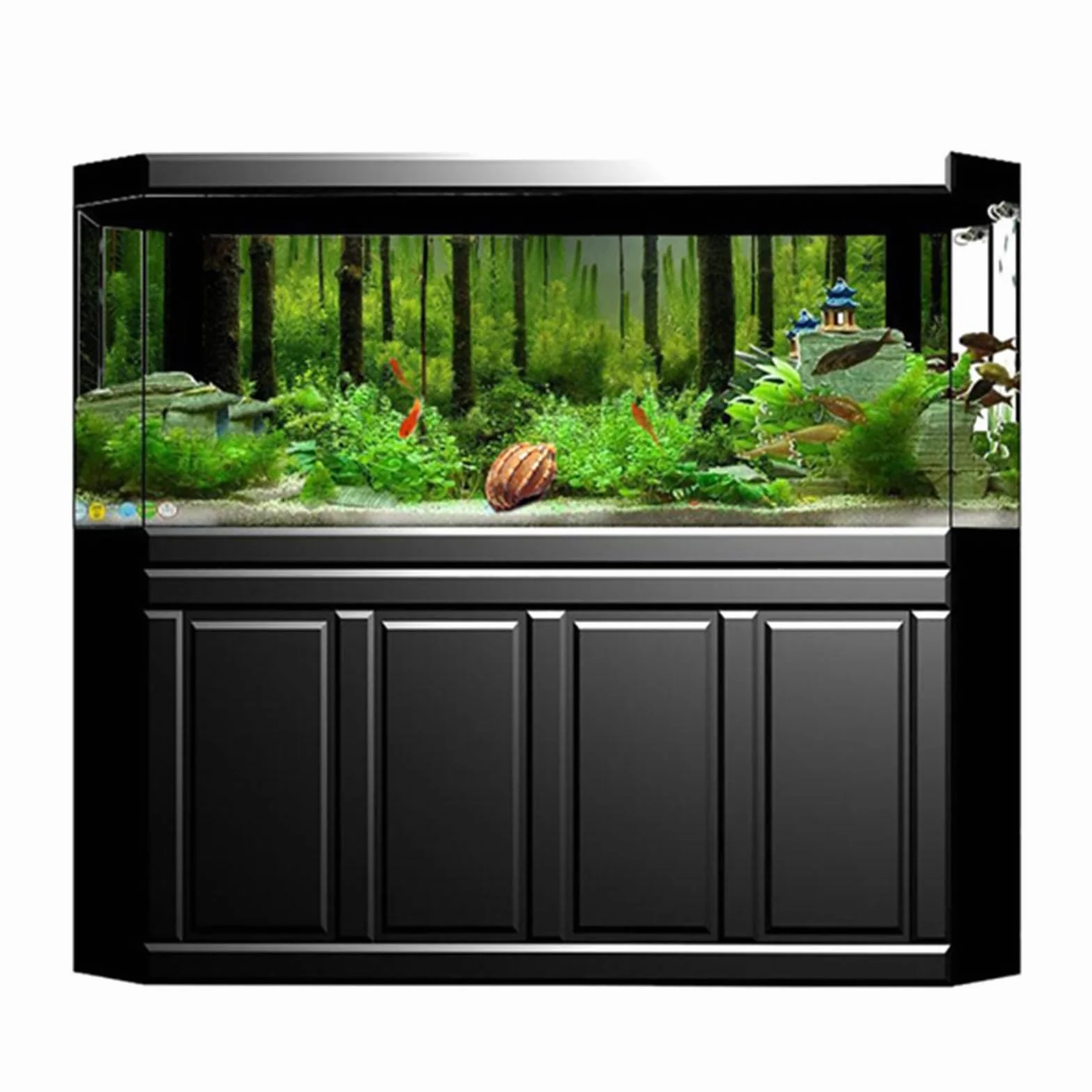 Tło do Akwarium Dekoracyjne PCV Kolorowe 61 x 30 cm
