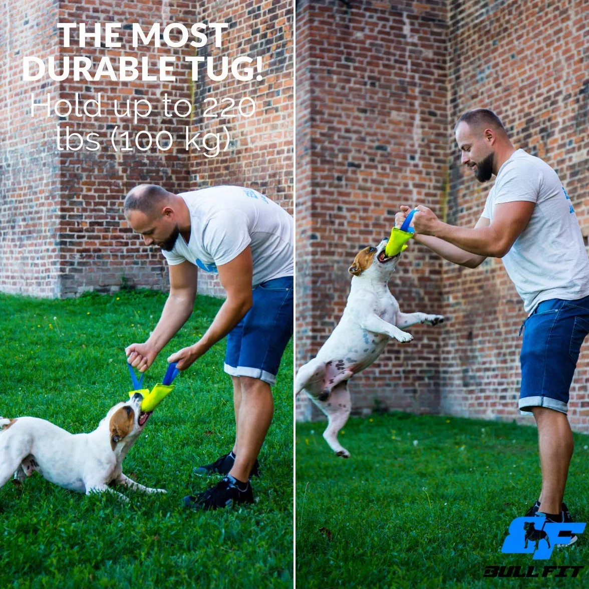 Bull Fit Szarpak dla psa 30 cm, z dwiema rączkami - Bardzo wytrzymała zabawka dla psów do treningu obronnego i kynologii sportowej - Mocny Szarpak wąż strażacki, Aport Dummy pływający