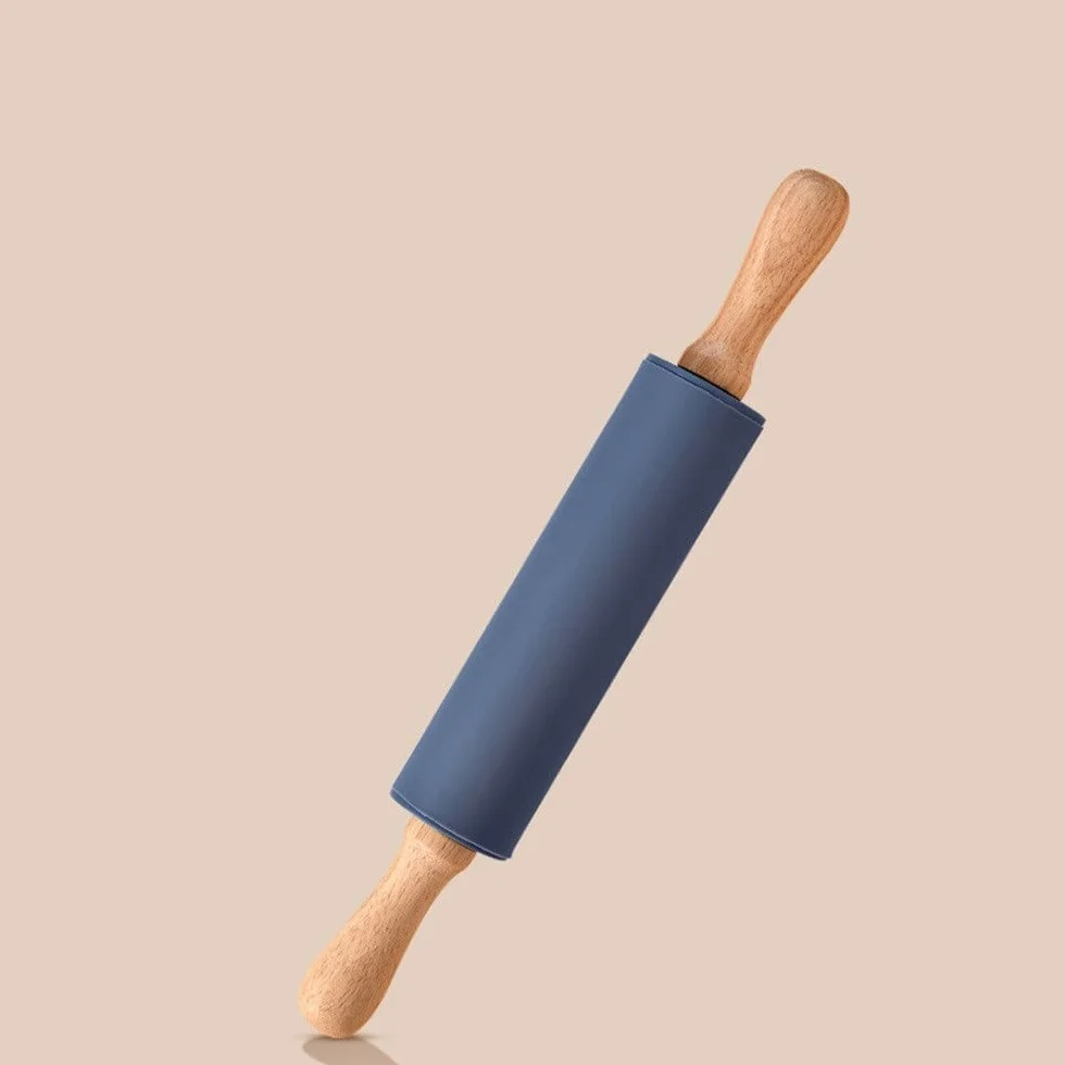 wałek do ciasta， Silikonowe, nieprzywierające pierożki mączne, wałkowane pod ciśnieniem, do użytku domowego, pieczenia(Blue)