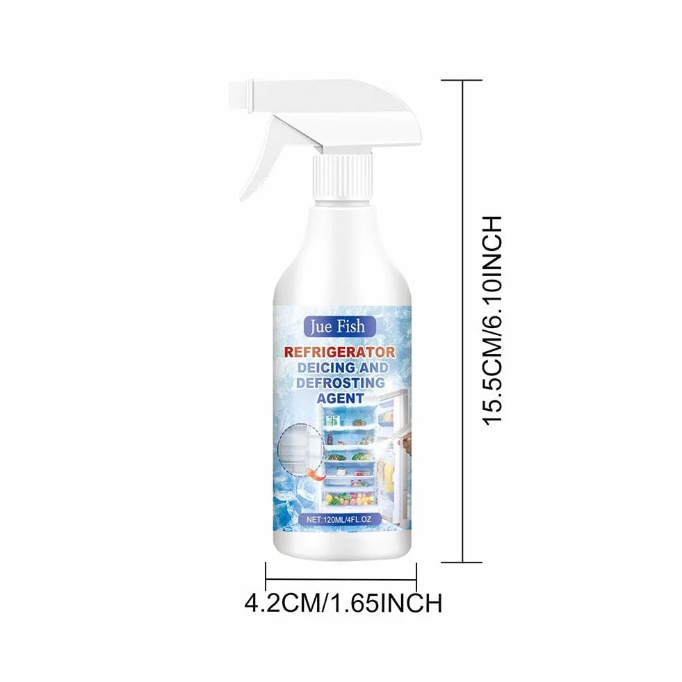 Spray do rozmrażania w lodówce i zamrażarce, aktualizacja 2025, 120 ml, spray do rozmrażania lodówki, szybkie odmrażanie do lodówki, skutecznie szybko usuwa gromadzący się lód