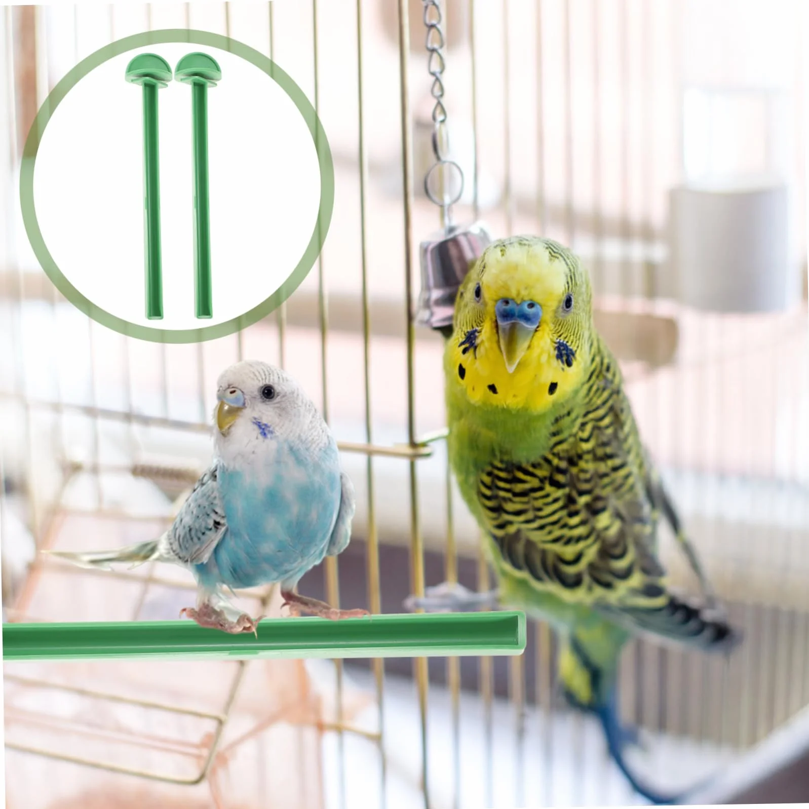 Happyyami 10 Szt. Plastikowych Stojaków Do Papug Bezpieczne Łatwe Montażu Grzędy Do Klatek Zapewniające i Zabawę dla Ptaków Wspomagające Równowagę i Ćwiczenia