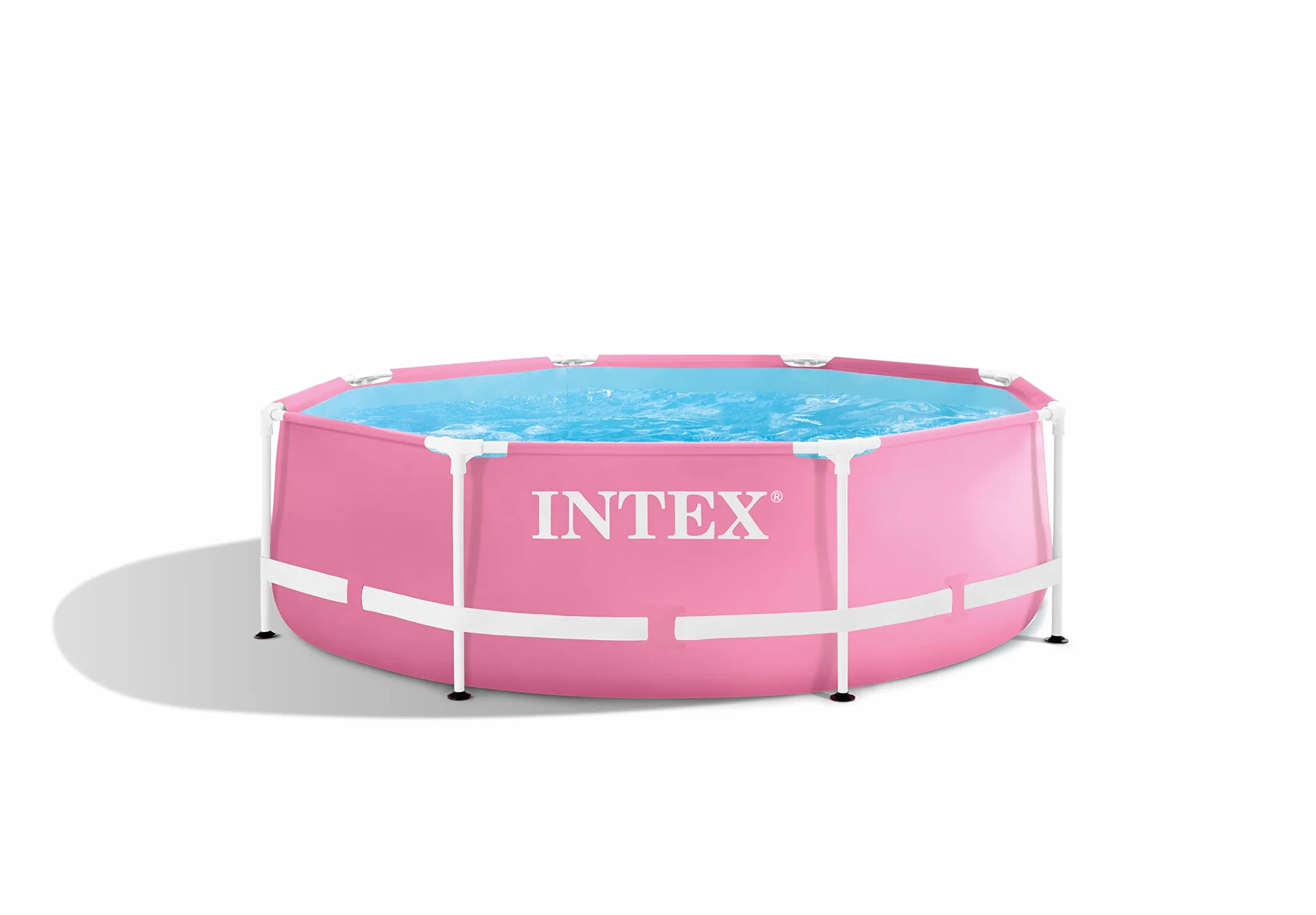 Intex - 28292NP - Okrągły rurowy zestaw basenowy Metalowa rama różowa/różowa (Ø) 2,44 x 0,76m