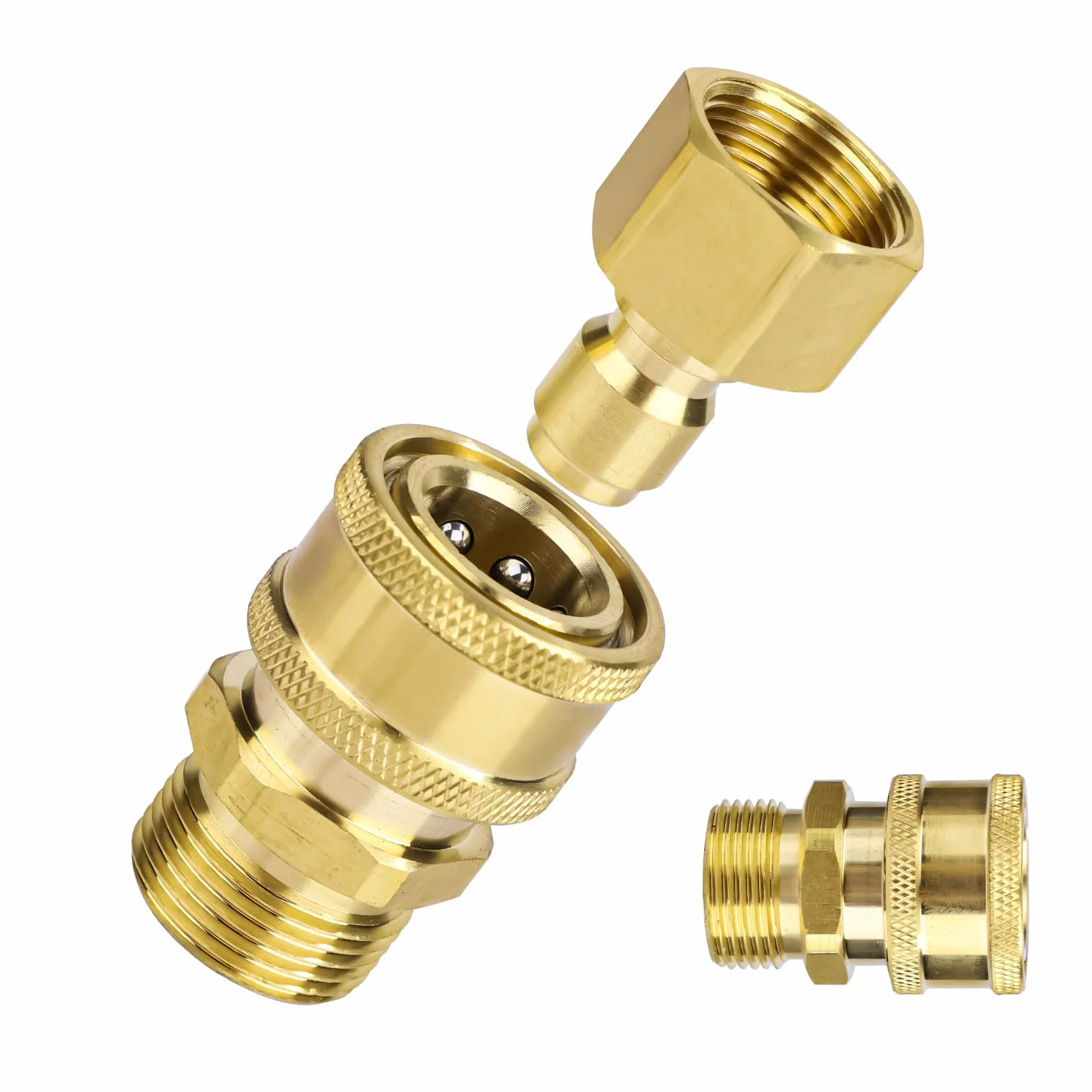 4szt M22-14mm do 0,64cm Zestaw Adapterów do Myjki Cisnieniowej, Adapter do Myjki Wysokocisnieniowej Szybkiego Laczenia i Szybkiego Odlaczania 0,64cm do Weza Myjki Wysokocisnieniowej 5000 PSI