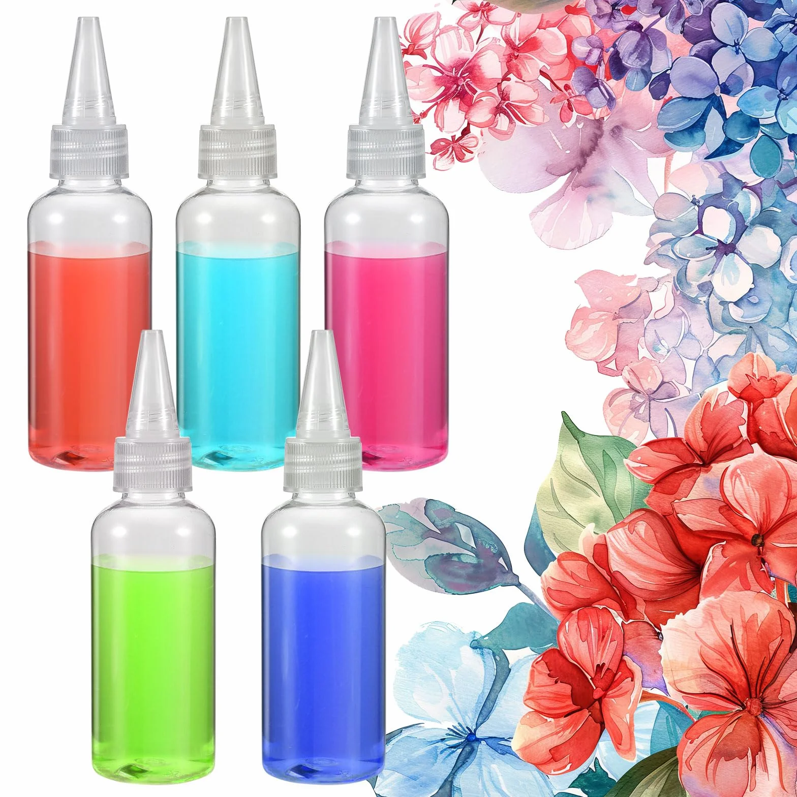 8 sztuk butelek wyciskanych z tworzywa sztucznego, uniwersalne butelki z tworzywa sztucznego, 60 ml, plastikowa butelka do wyciskania, bez wycieków, z nakrętkami do ketchupu, sosu sojowego, przypraw,