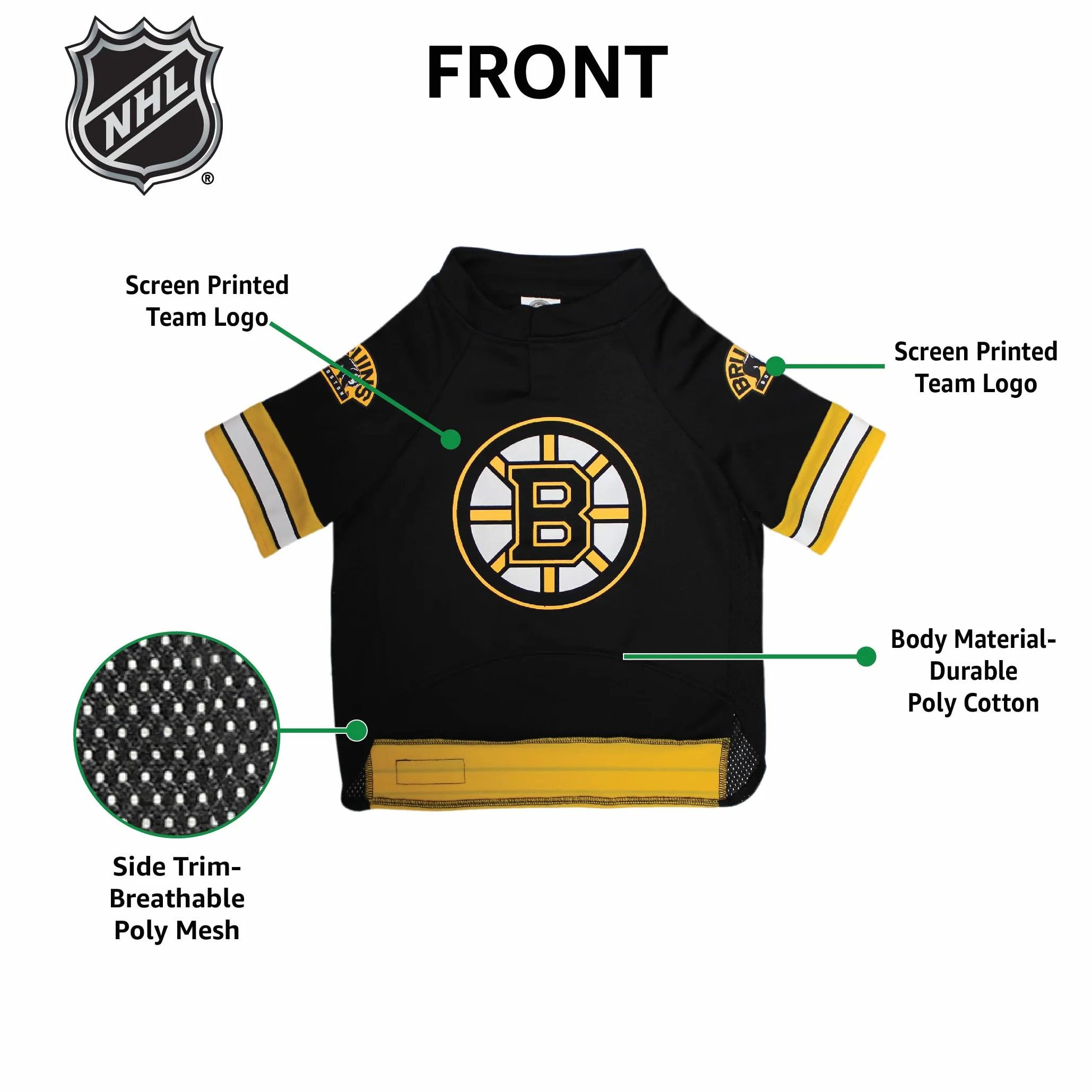 Pets First NHL Boston Bruins Koszulka dla psów i kotów XL