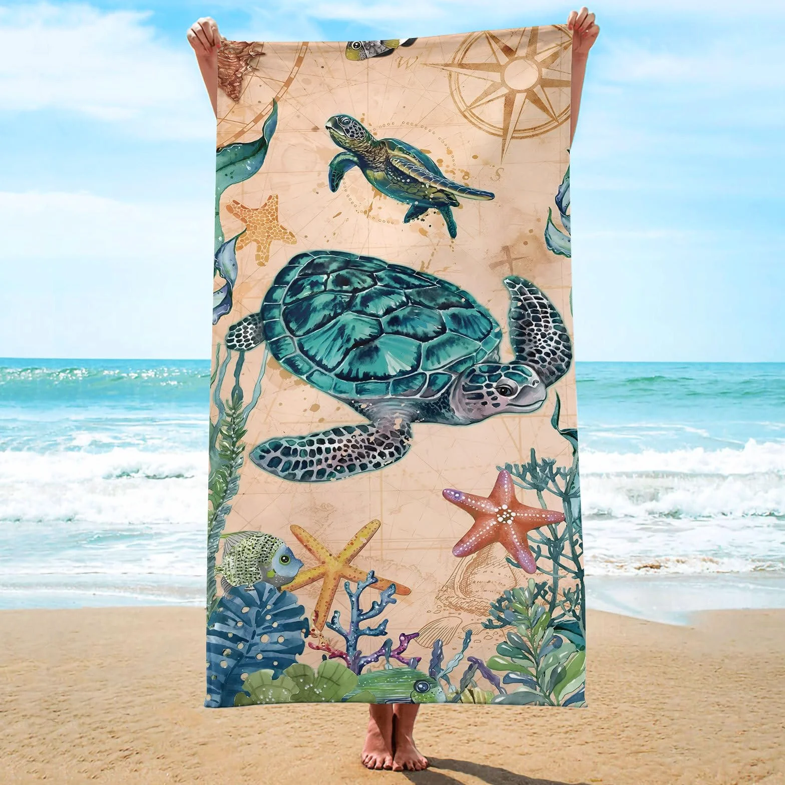 Ręcznik plażowy, ręcznik plażowy z mikrofibry, szybkoschnący, duży ręcznik kąpielowy z mikrofibry, ręcznik plażowy XXL, na plażę, basen, do jogi, 180 x 90 cm