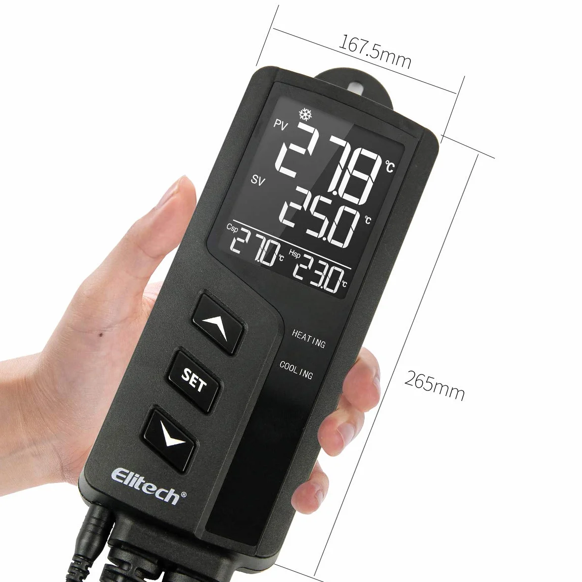 Elitech Cyfrowy termostat z czujnikiem chłodzenia 220 V do akwarium