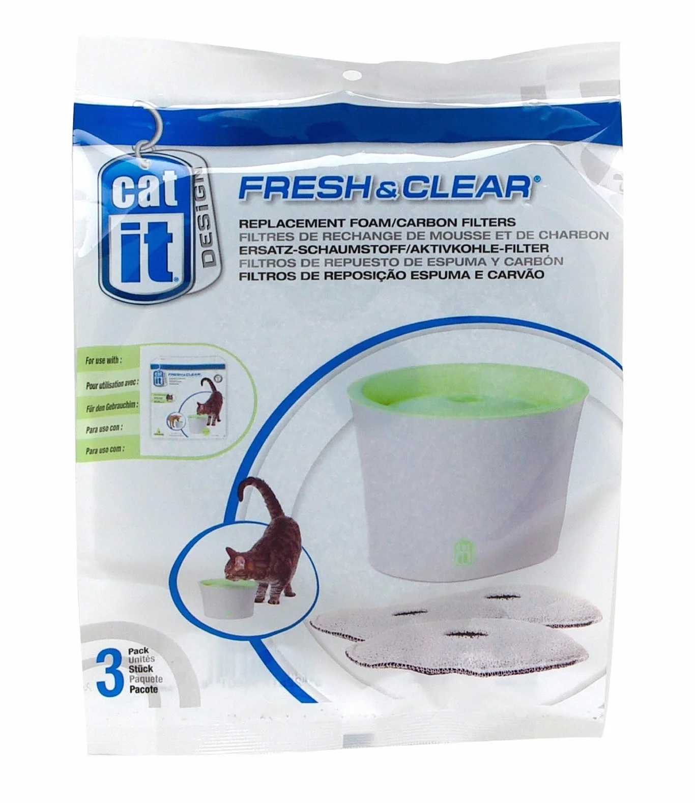 Catit Filtr Wymienny do Fontanny 3 L 3-Pak