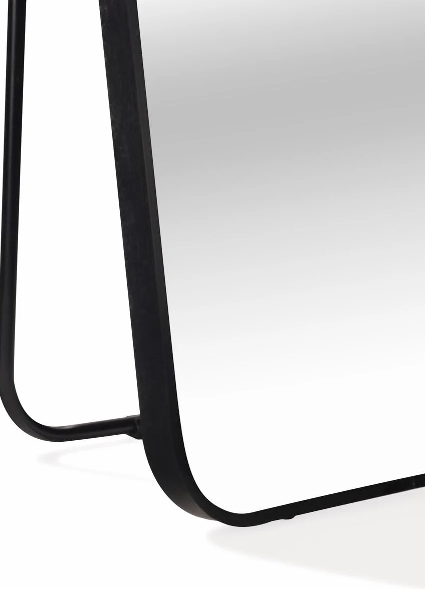 Minimalistyczne lustro do przymierzania - Lustro ścienne - Stojące prostokątne lustro z metalową ramą - 60x165x3 CM