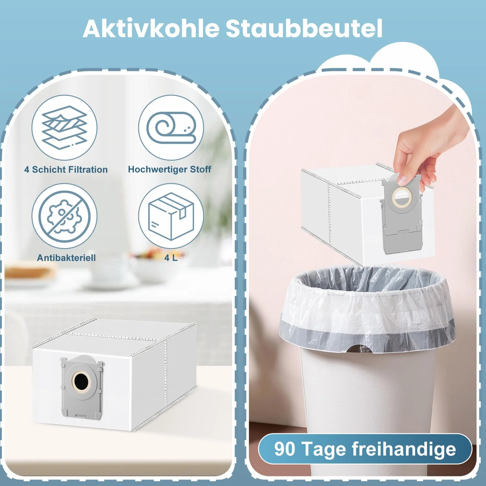 17 sztuk akcesoriów do robota odkurzającego ECOVACS DEEBOT X9 PRO Omni / X11 PRO Omni / T80S Omni, 4 worki do odkurzacza 4 szczotki boczne, 4 filtry, 1 szczotka główna, 2 wałek do wycierania, 1