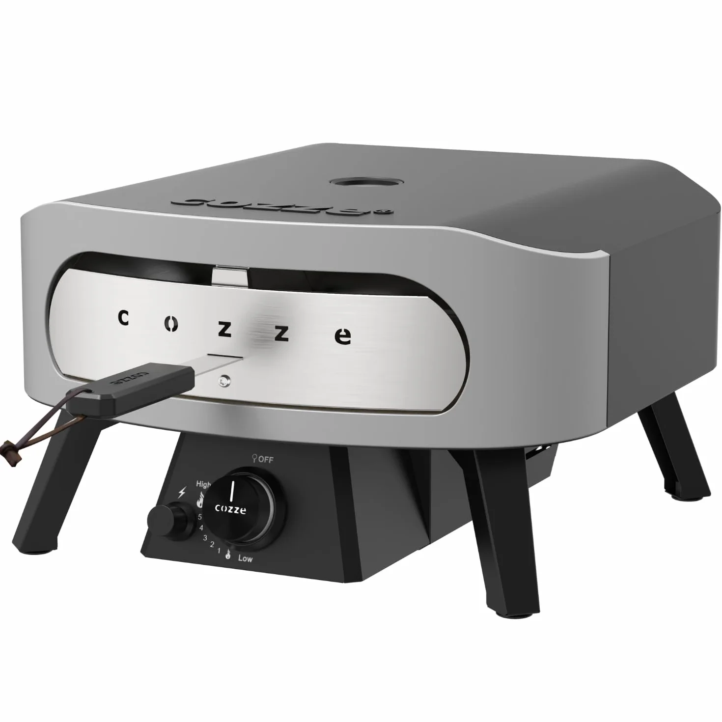 COZZE Mini piec do pizzy na gaz, 13 cali, kompaktowy piec do pizzy, na zewnątrz (50 mbar) – stół do pizzy z regulatorem do małych pizzy