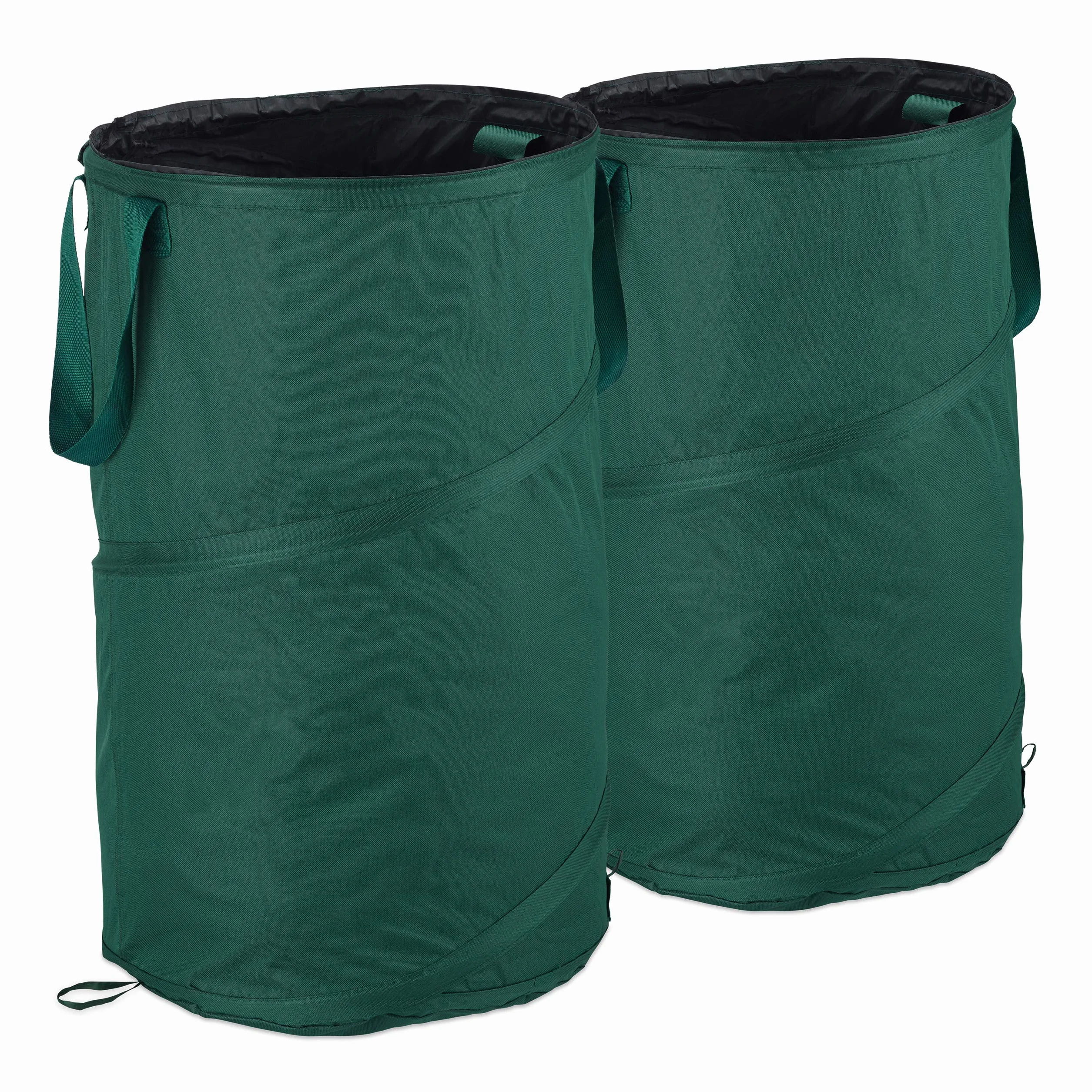 Relaxdays Worek na liście, samostojący, zestaw 2 sztuk, worek na odpady ogrodowe, 120 l, samostojący, Ø : 44 cm, zielony