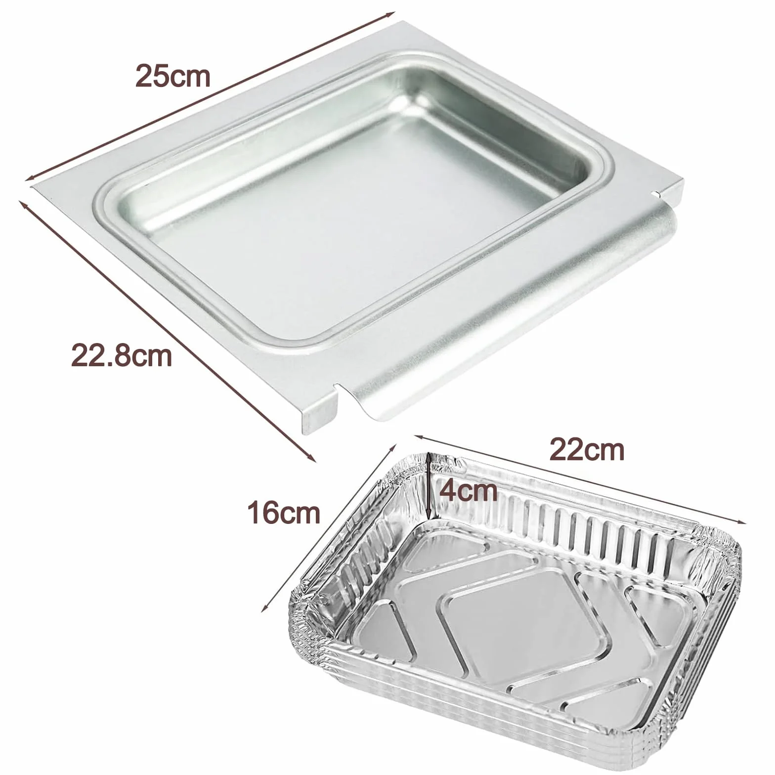 GFTIME 67047 tacki ociekowe do grilla Weber Spirit I II 200/300, Genesis I/II LX200/300, tacka ociekowa do Weber Traveler z aluminium Liner 6415, aluminiowe tacki ociekowe do Weber 67047, 6415, 83156