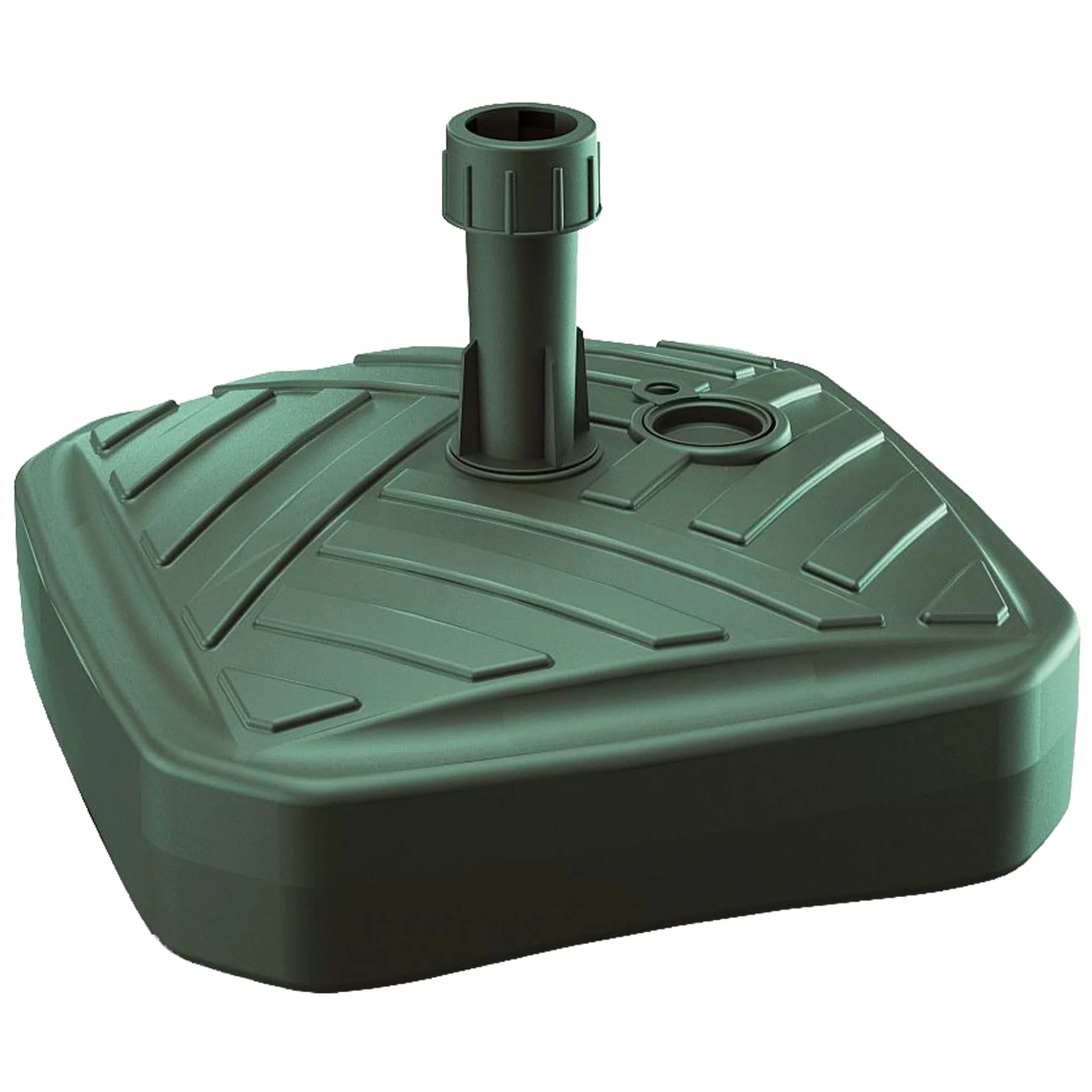 Kwadratowa podstawa parasola z polietylenu w paski 39 x 39 x 13 cm w kolorze zielonym