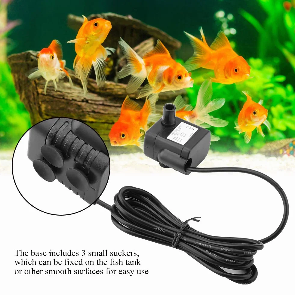 DC 5V 1,5 W USB Mini pompa bezszczotkowa pompa ultra cicha pompa obiegowa akwarium fontanna wodna strumień pompa elektryczna do akwarium akwarium