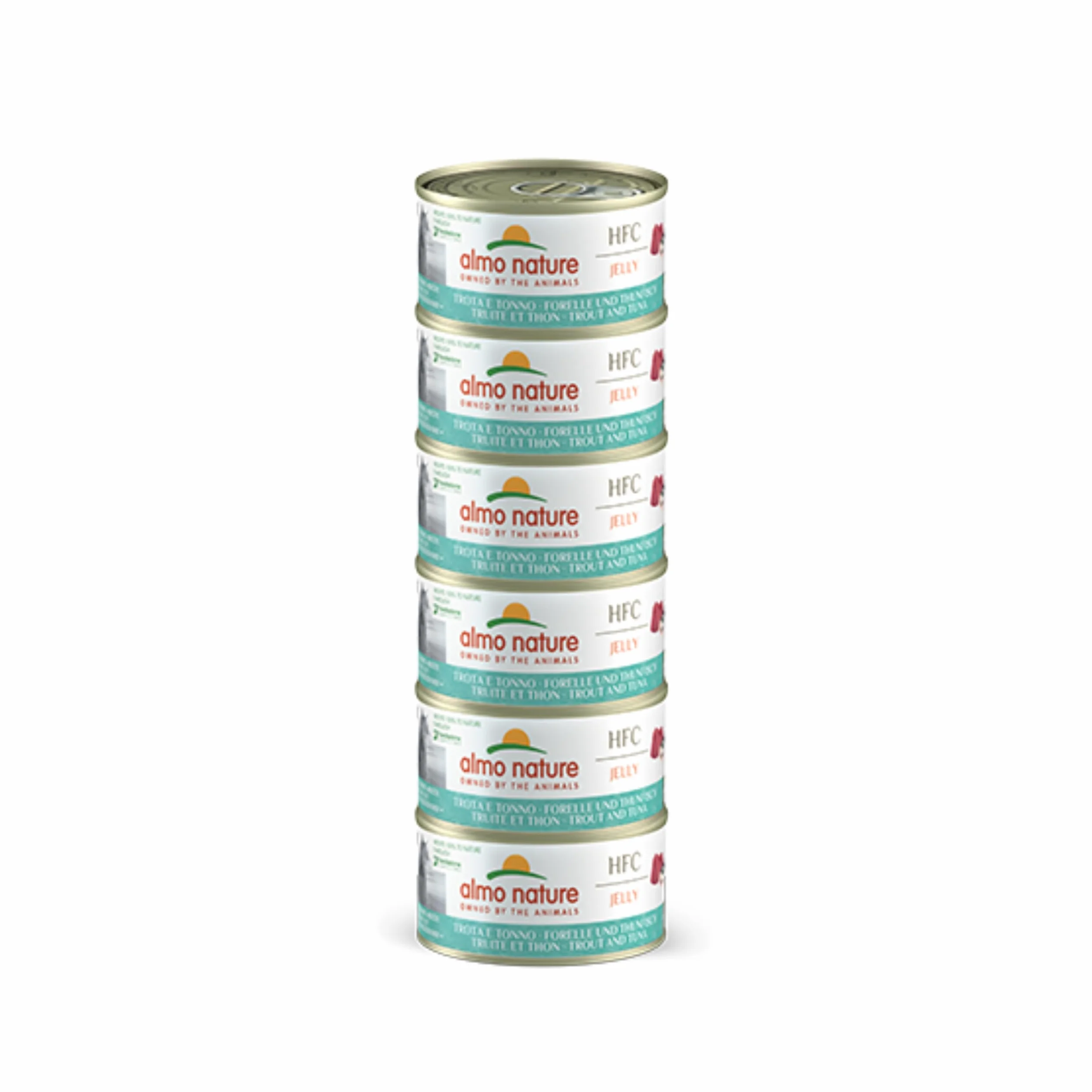 Almo Nature Jelly z pstrągiem i tuńczykiem Mokra karma w galaretce dla dorosłych kotów 6x70 g